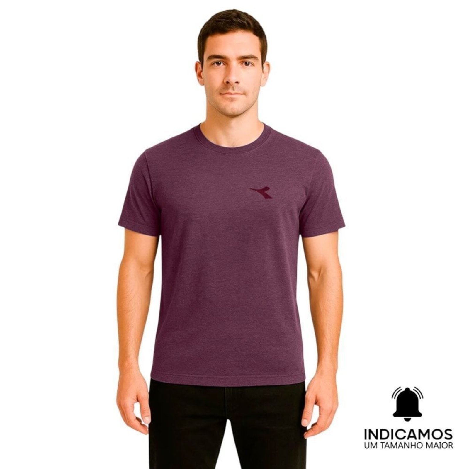 Camiseta Diadora Small Logo Uno Masculina - Vermelho - diadora