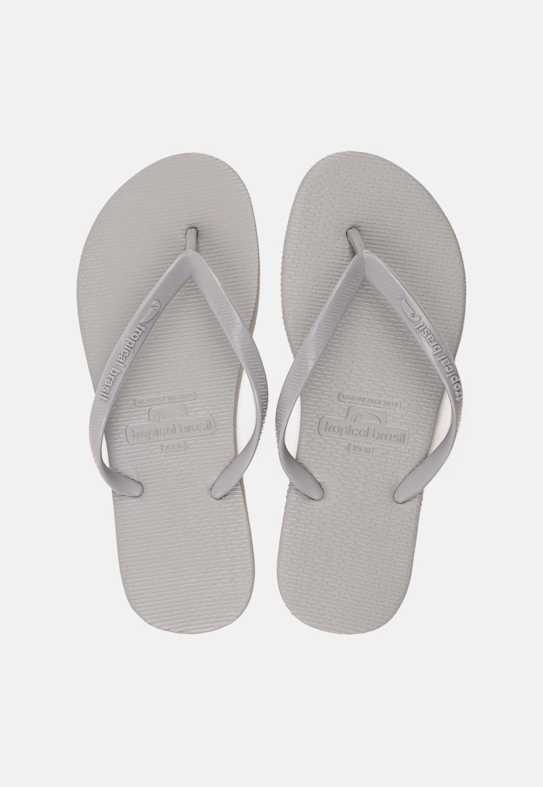 Chinelo Tropical Brasil Bi-Color Slim Cinza