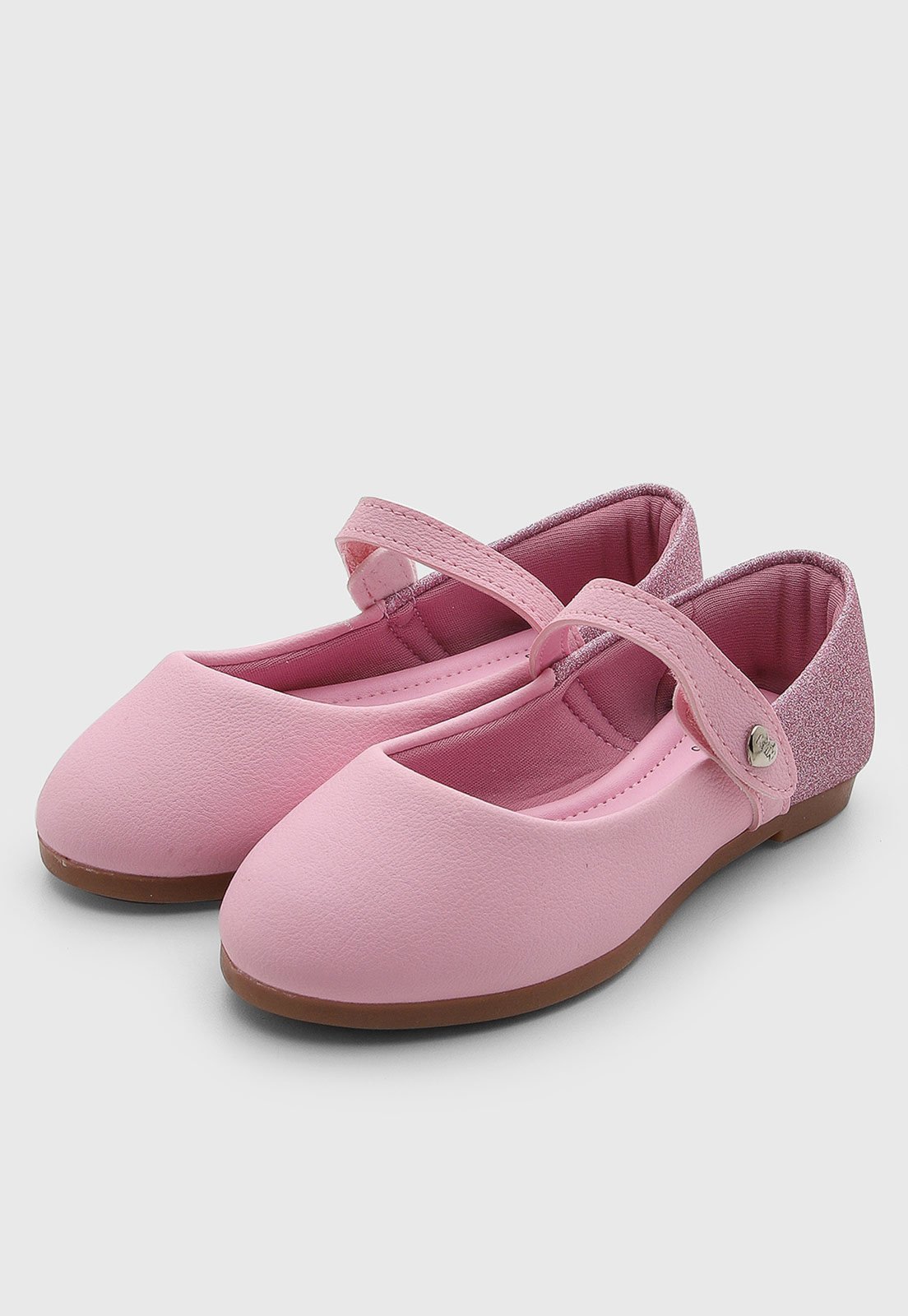 Infantil - Sapatilha Klin Princesa Detalhe Glitter Rosa