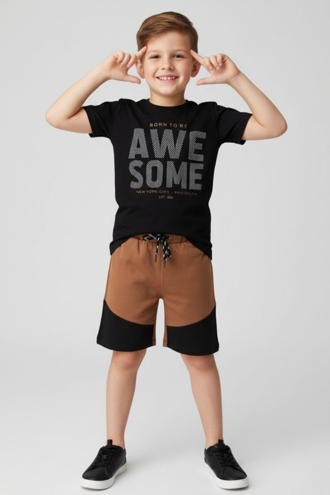 Infantil – Conjunto Bem Vestir Masculino Camiseta e Bermuda