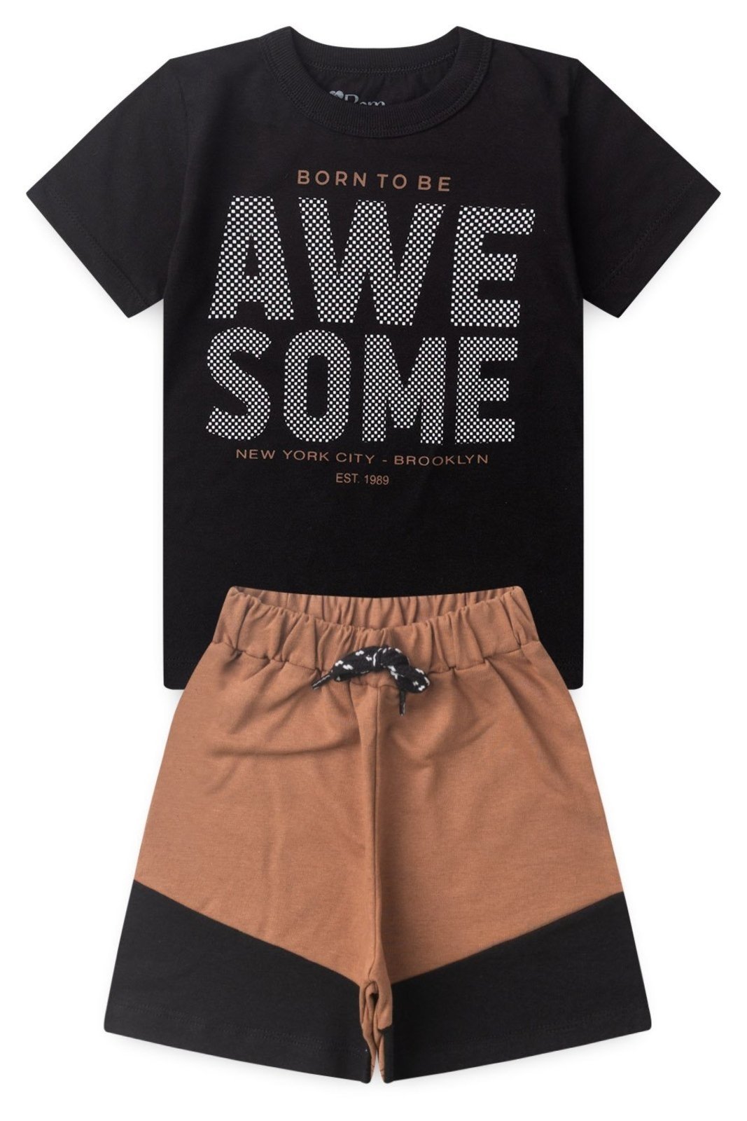 Vista 3 Infantil - Conjunto Bem Vestir Masculino Camiseta e Bermuda preto BEM VESTIR preto