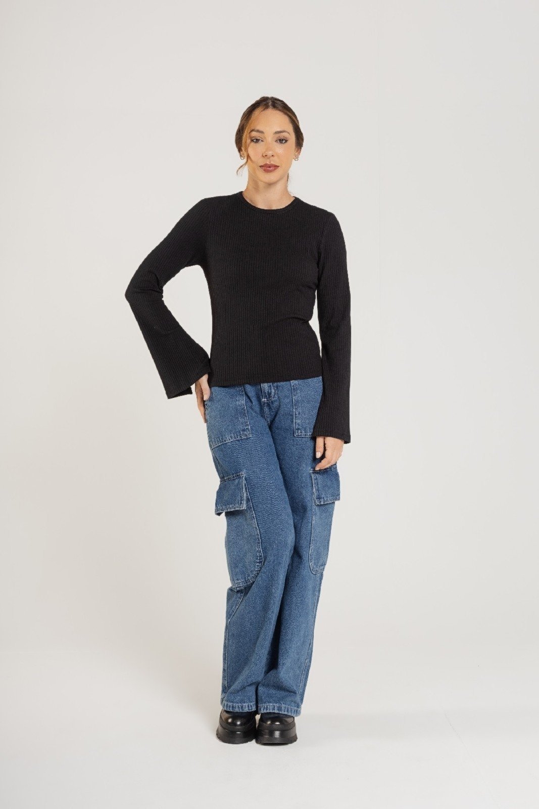 Blusa Feminina em Ribana Just Basic Preto