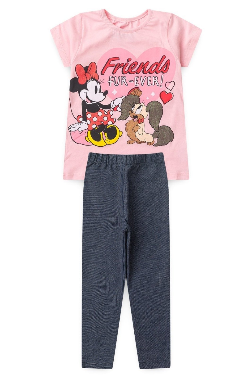 Infantil – Conjunto Disney Feminino Blusa e Legging Minnie