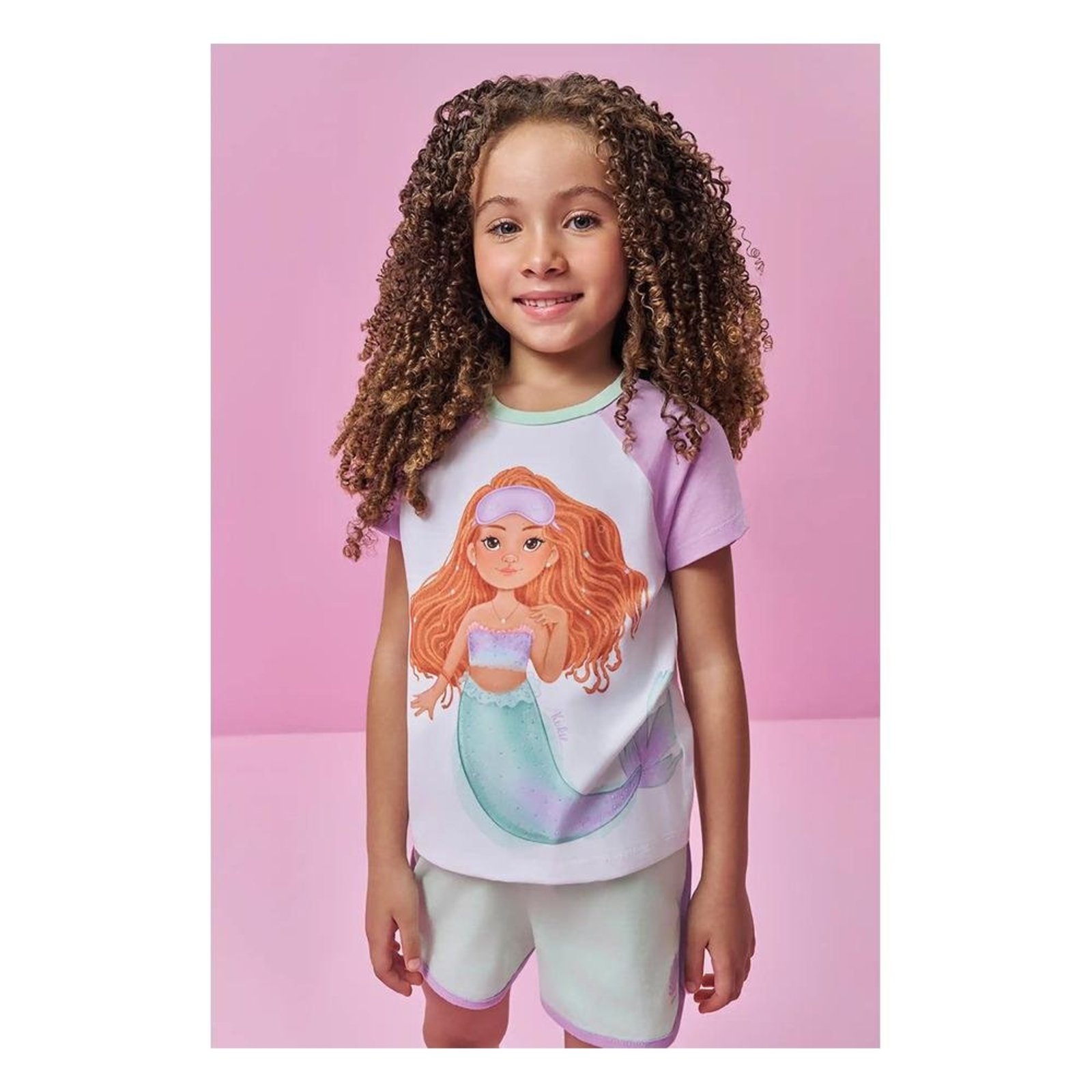Pijama Menina Curto Estampado Kukiê 10 Unico