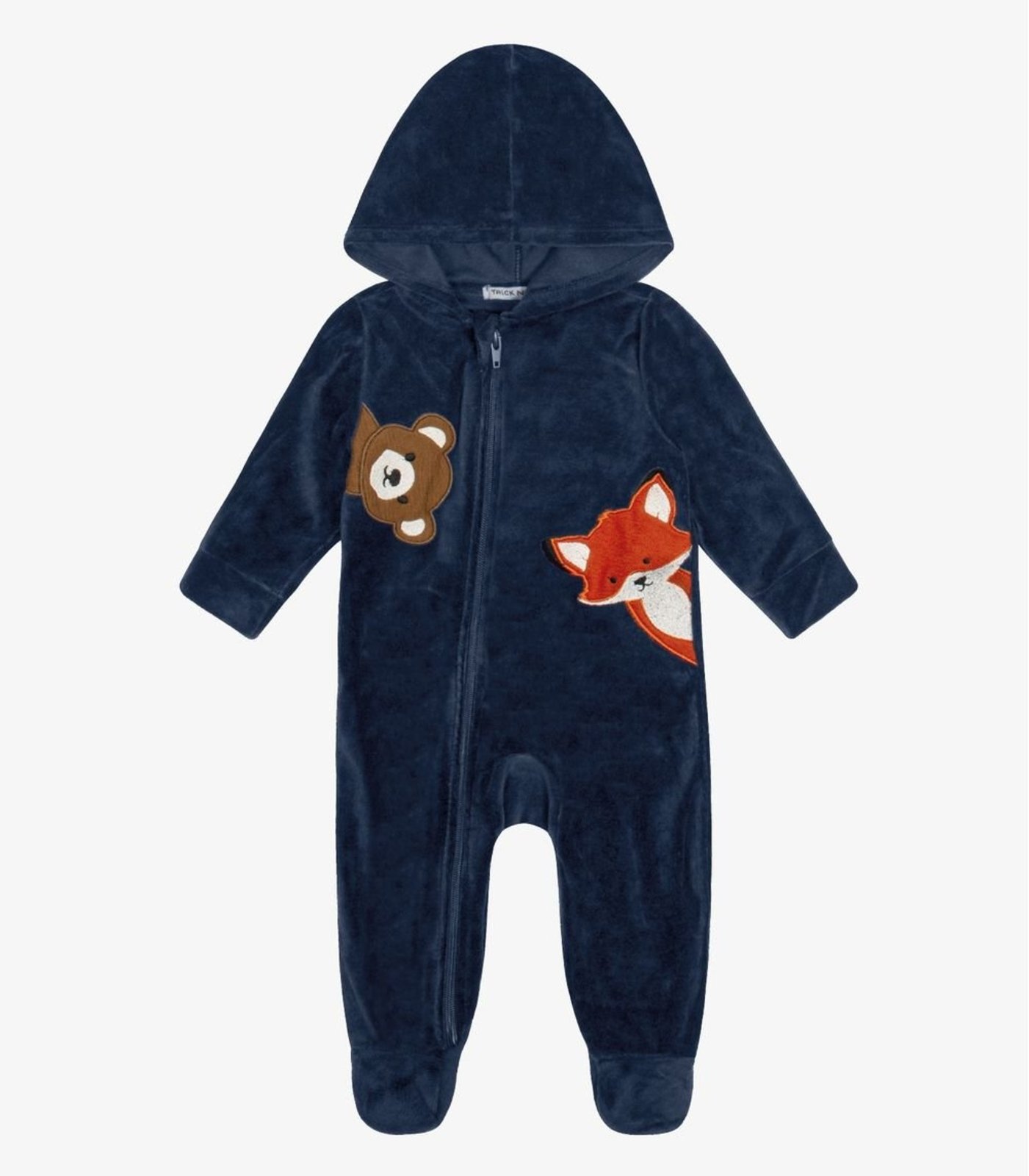 Infantil - Macacão Com Capuz em Plush Trick Nick Azul