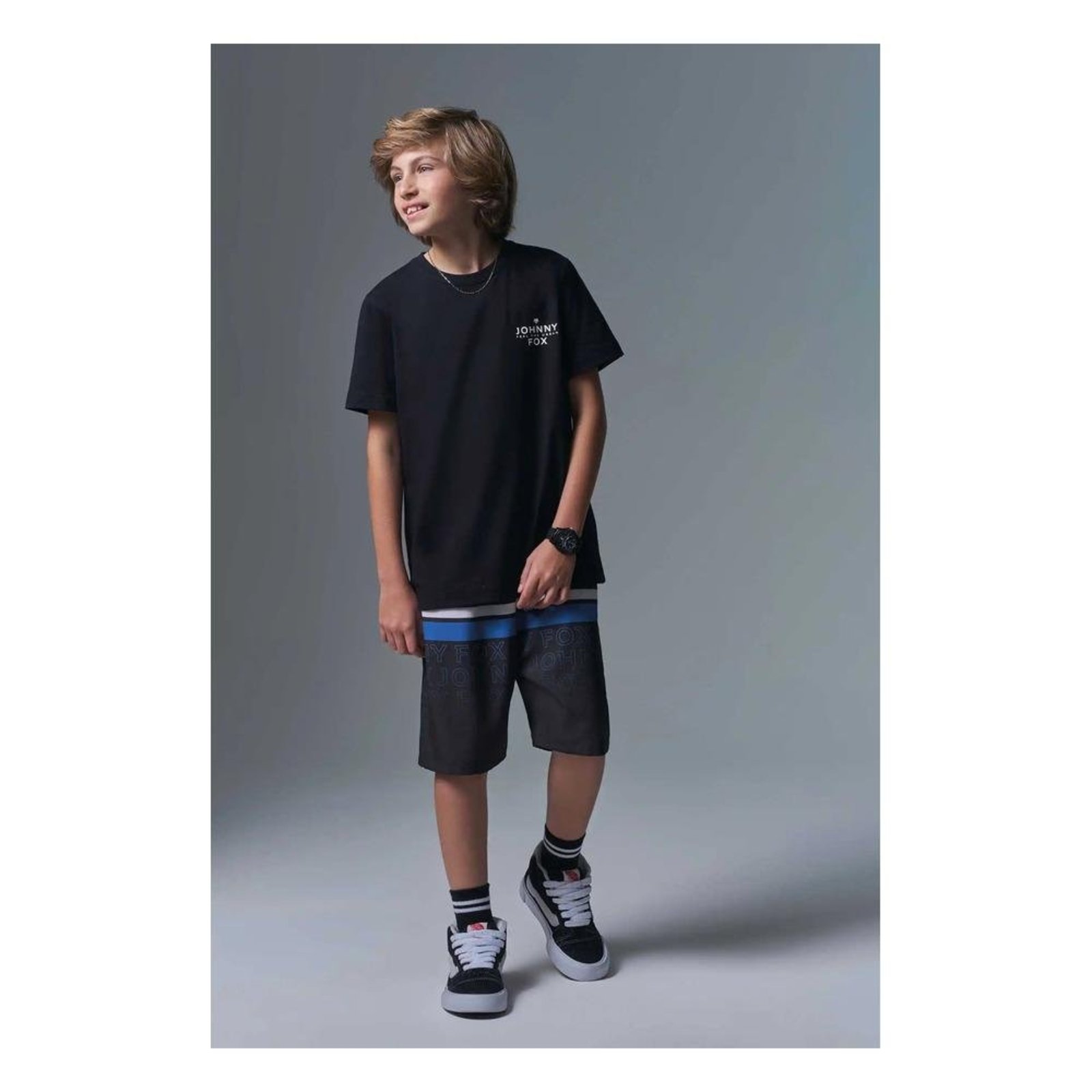 Infantil - Conjunto Menino Preto Johnny Fox 10 Preto