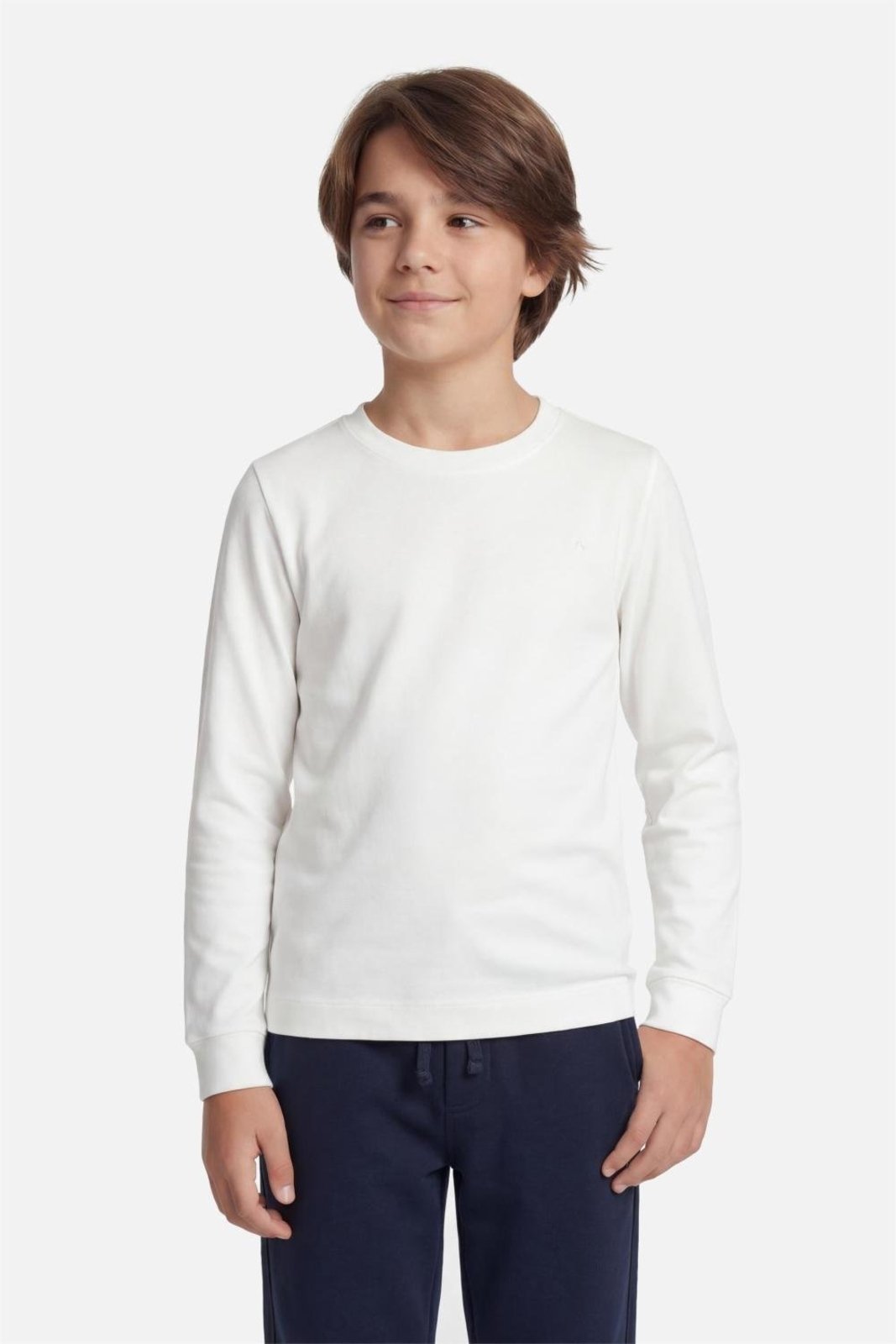Infantil - Camiseta Aramis Manga Longa Malha Danubio Off White