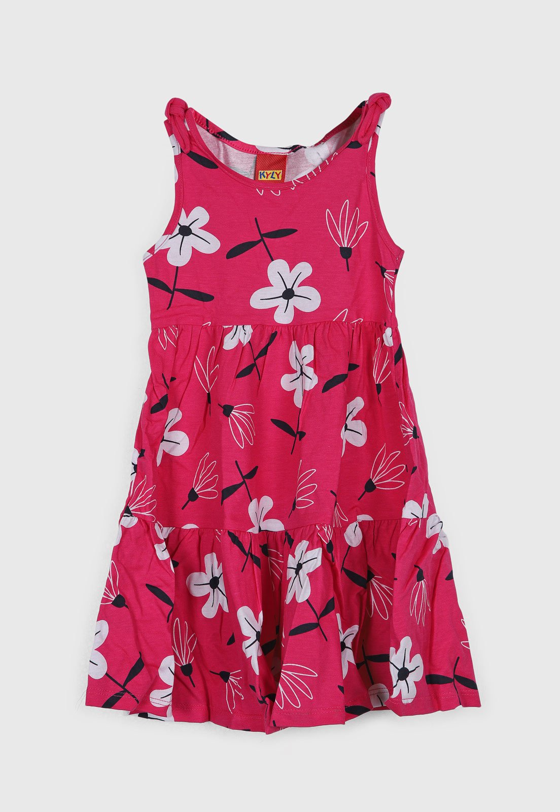 Infantil - Vestido Kyly Estampa Floral Rosa