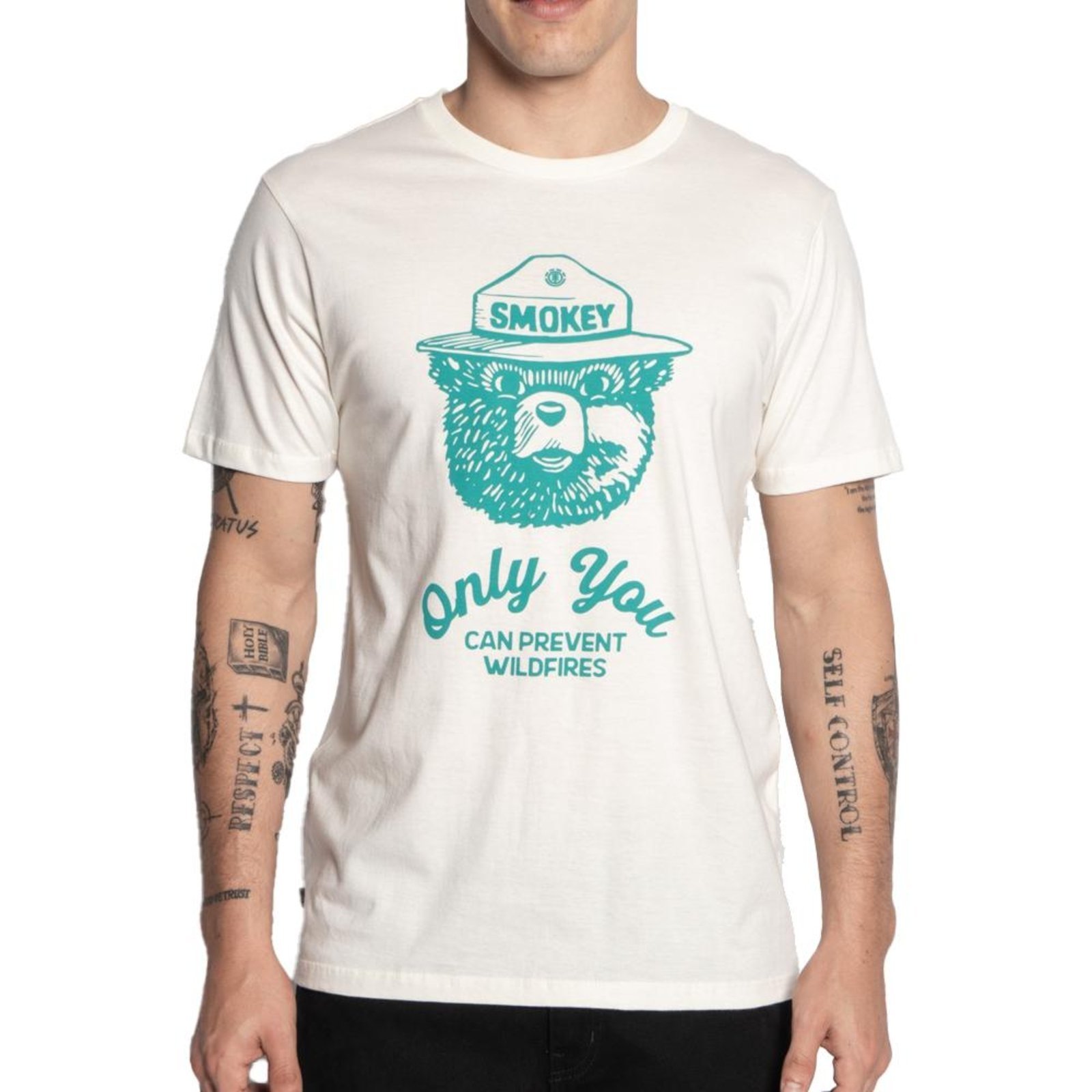 Camiseta Element Prevent Center SM25 Masculina Off White