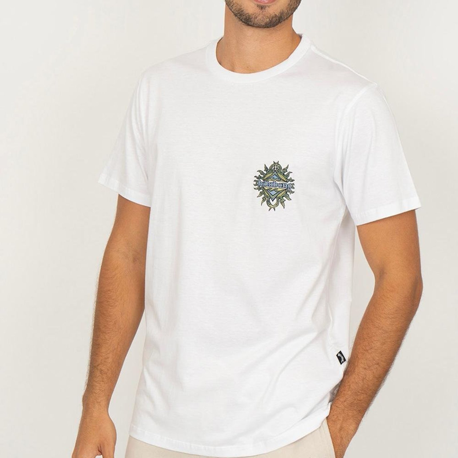 Camiseta Billabong Solar Flare WT26 Masculina Branco