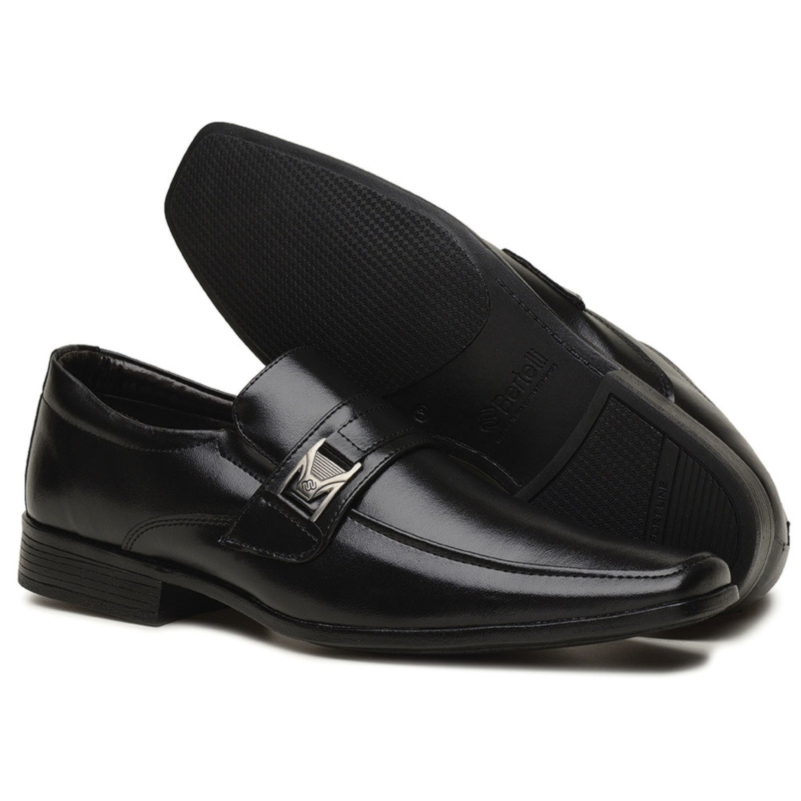 Sapato Social Comfort Macio Detalhe com Metal – Preto
