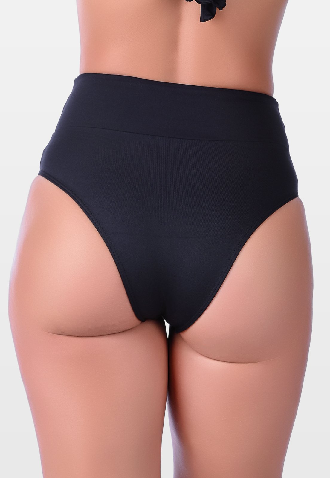 Vista 3 Calcinha Hot Pants Summer Soul Cós Duplo Preta preto preto