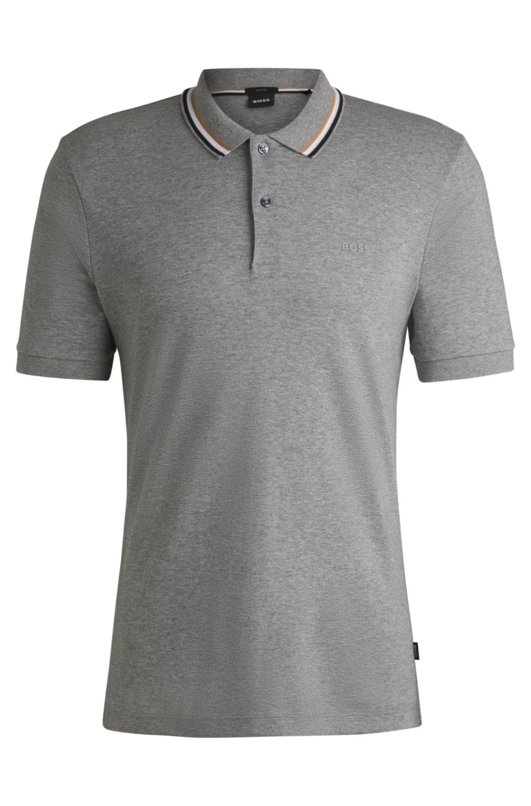 Polo De Ajuste Slim Em Algodão
