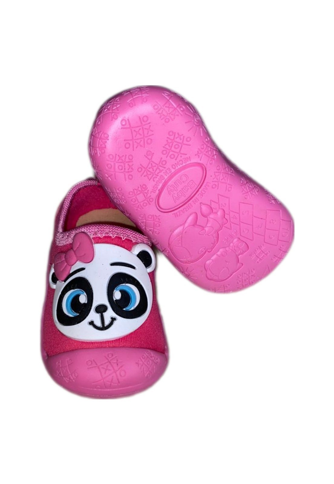 Vista 3 Infantil - Tênis Solzim calce fácil Panda pink Solzim pink
