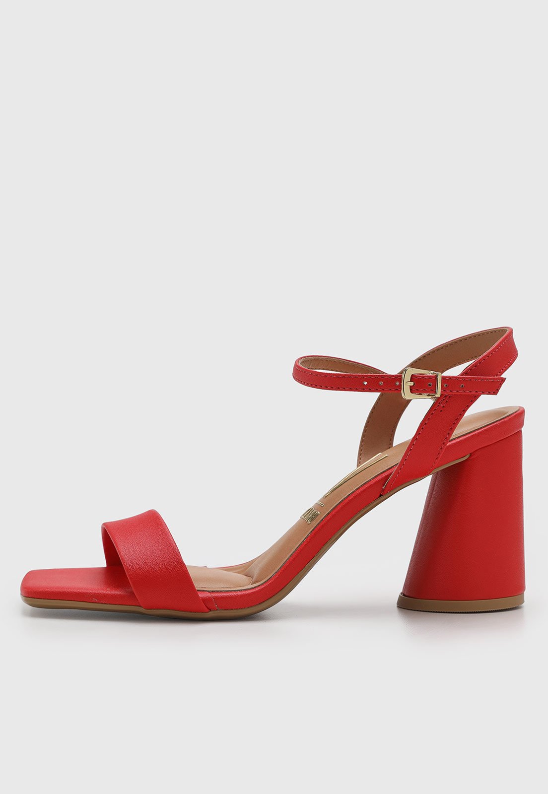 Vista 2 Sandália Feminina Vizzano Salto Bloco Vermelha vermelho VIZZANO vermelho