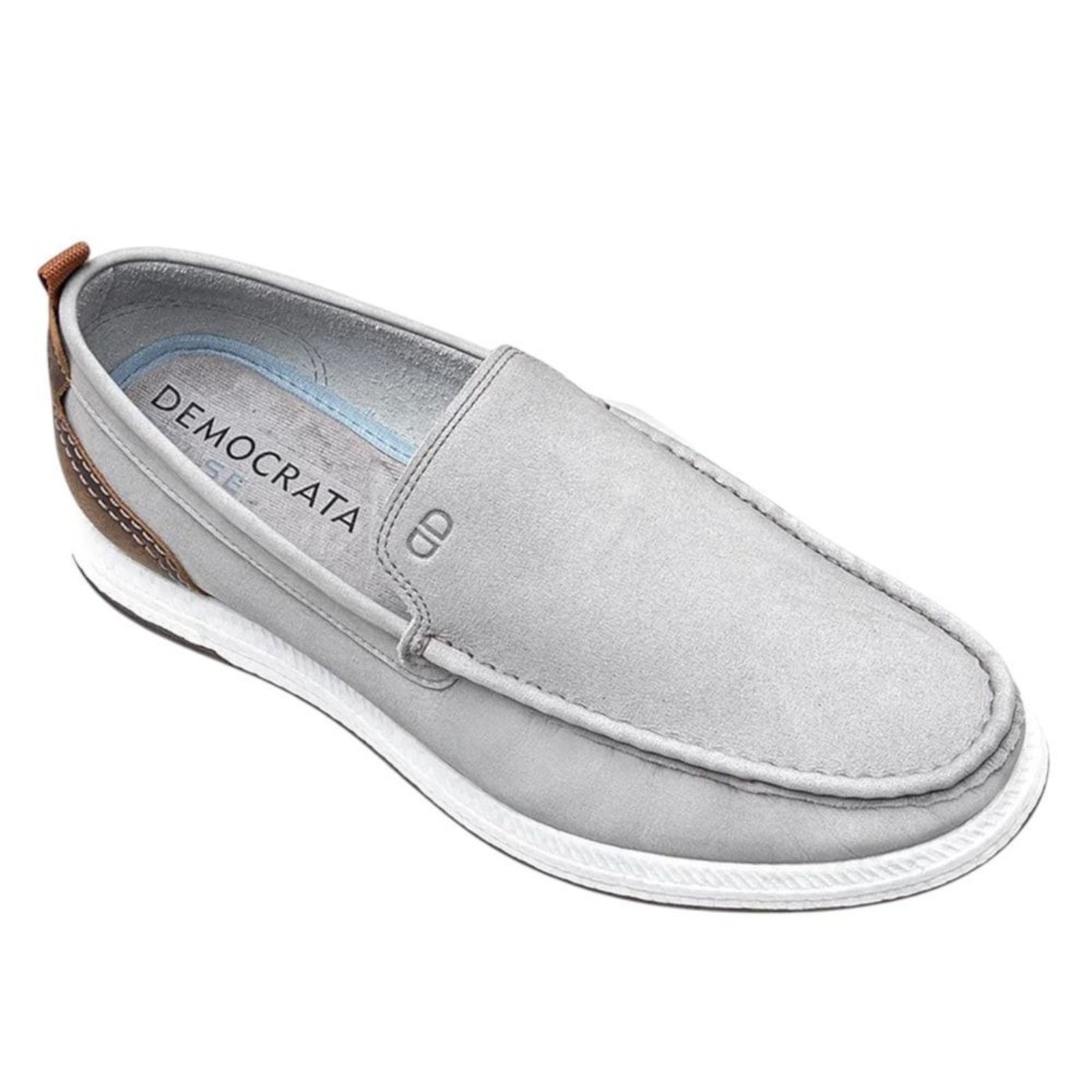 Mocassim Democrata Easy Flop Pulse Masculino - Cinza - democrata