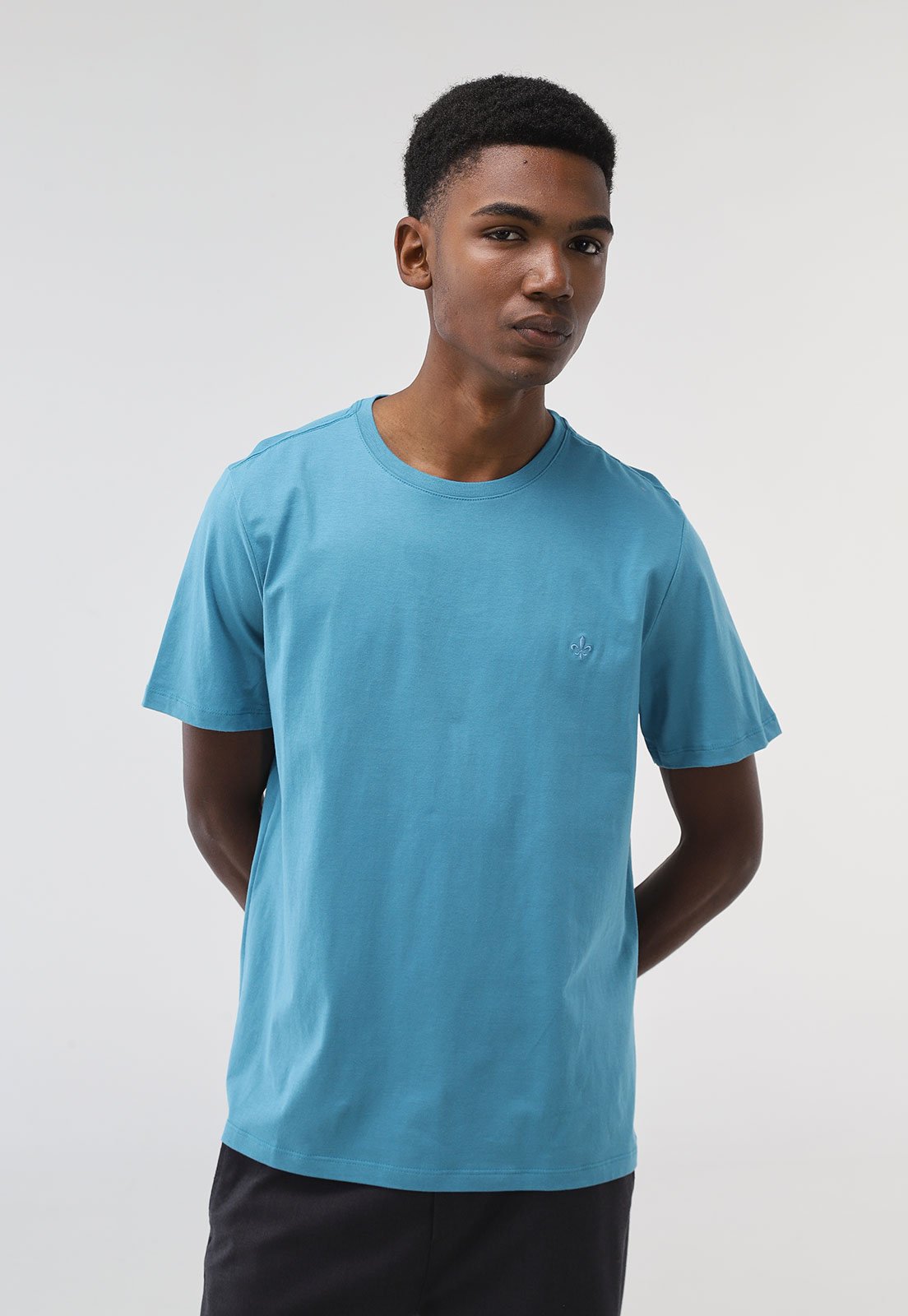 Camiseta Dudalina Reta Logo Azul