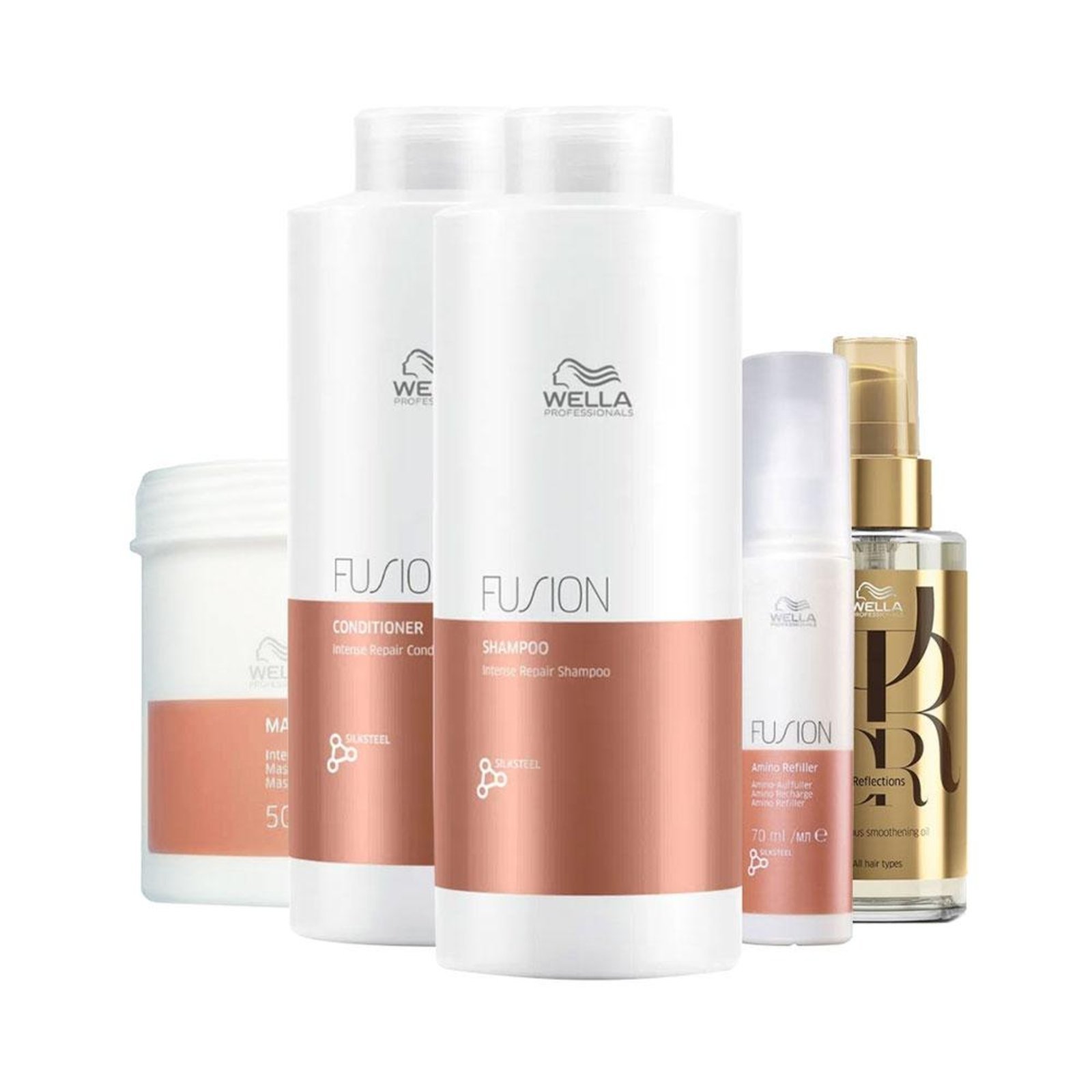 Vista 2 Kit Wella Professionals Fusion - 5 Produtos incolor incolor