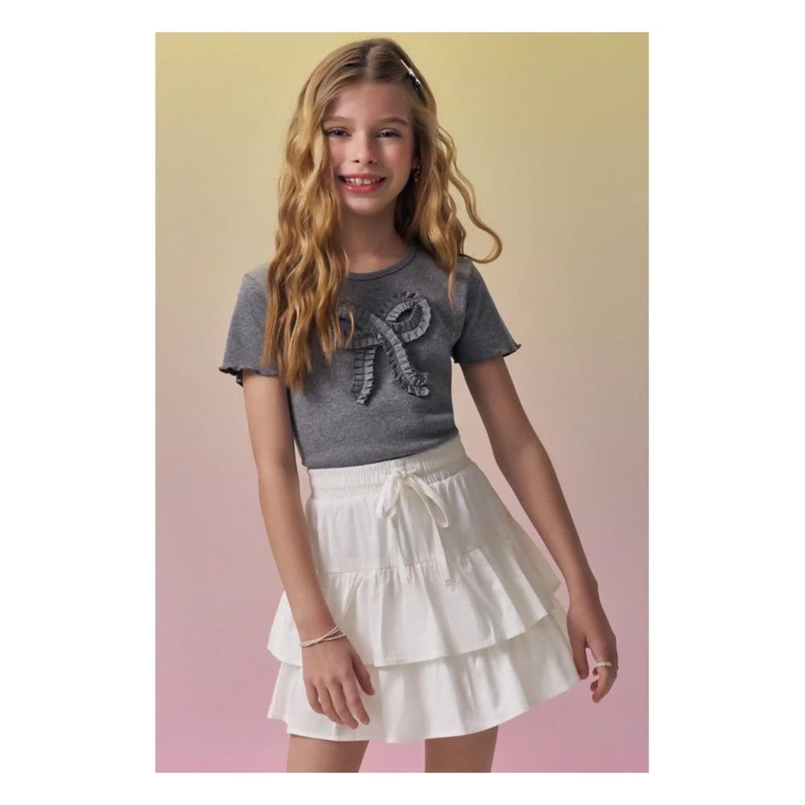 Infantil - Saia Menina Off Vic&Vicky 10 Off-white