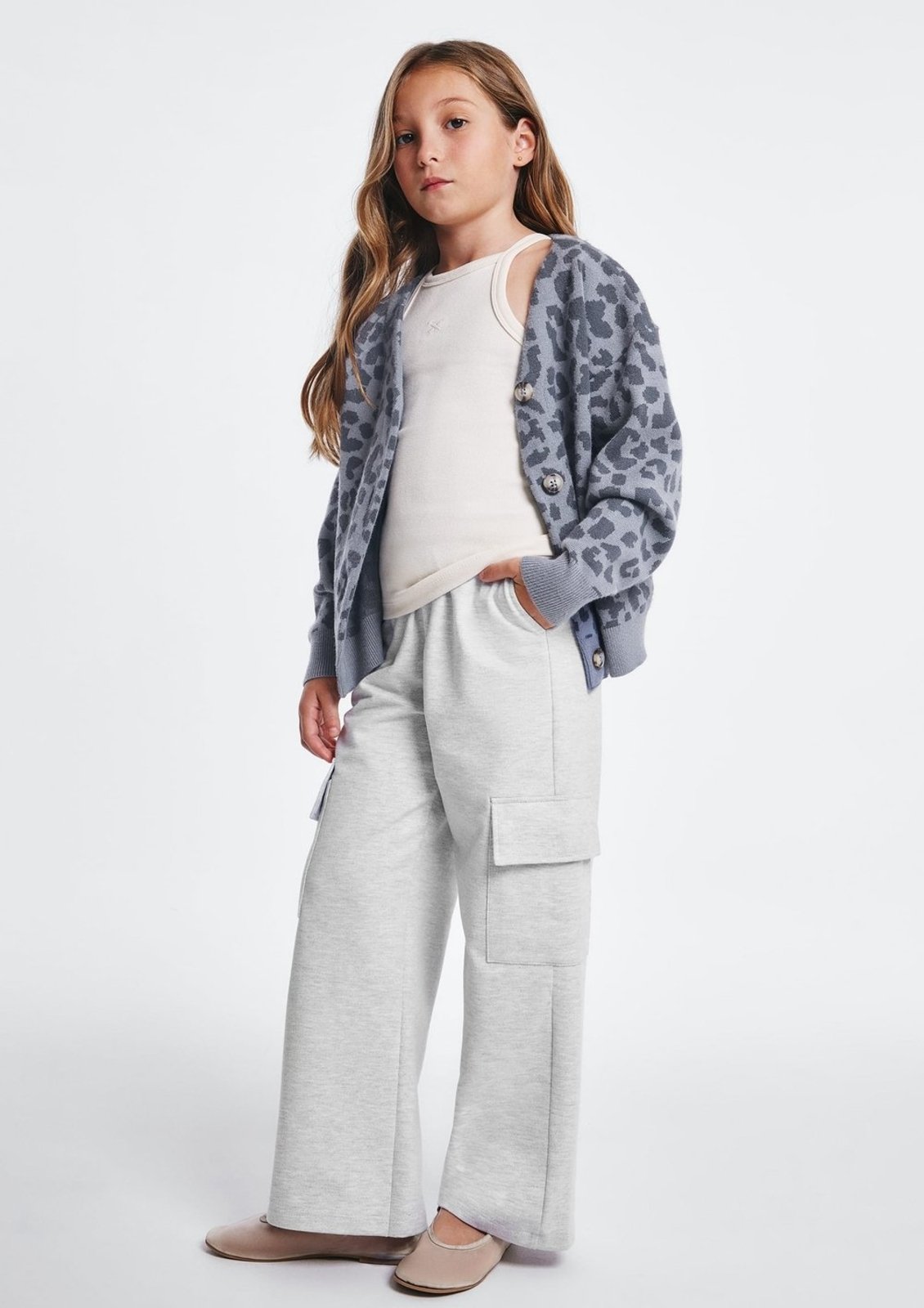 Infantil - Calça Menina Cargo Em Moletom Sarjado Hering