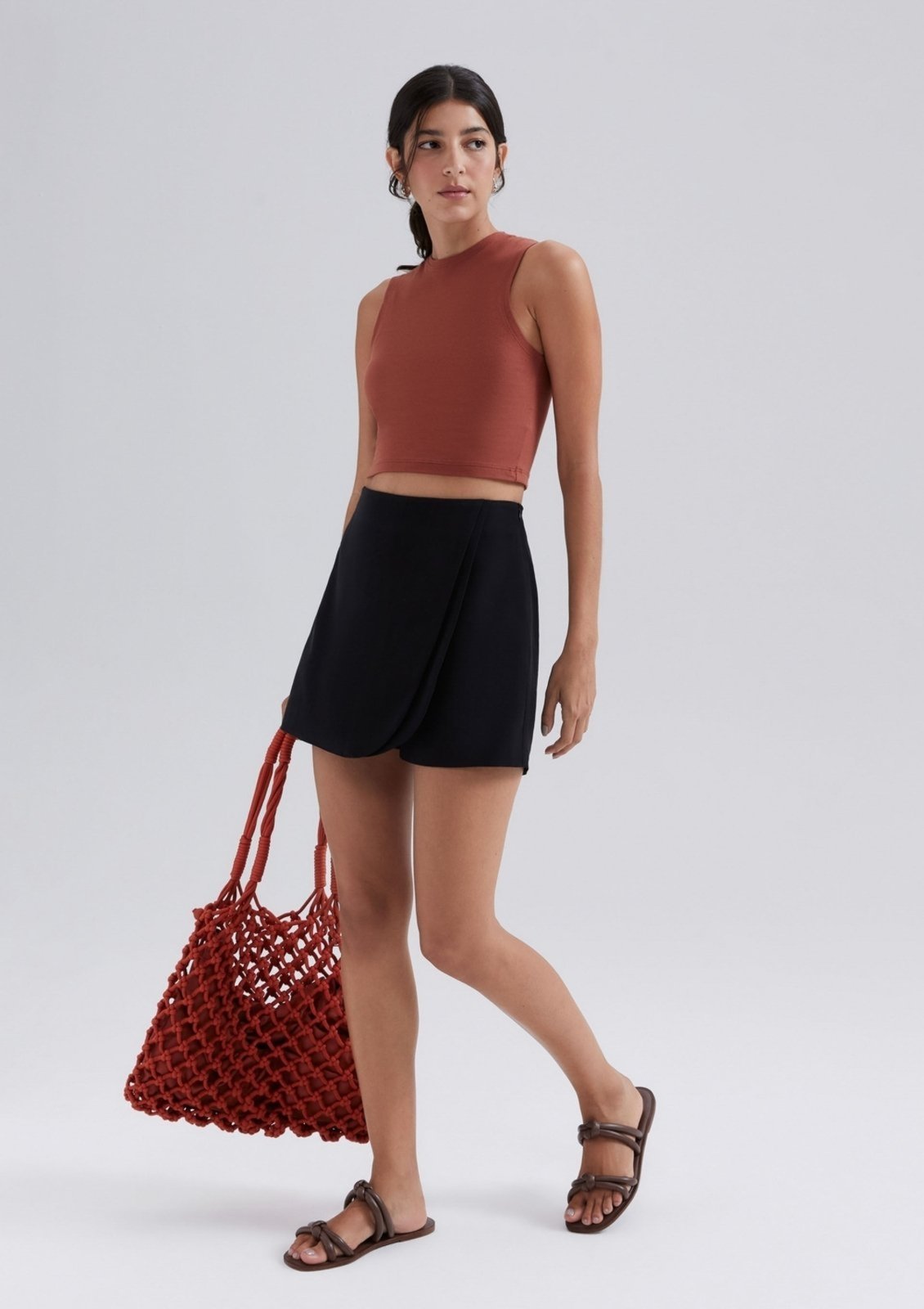 Shorts Saia Em Peach Touch Hering