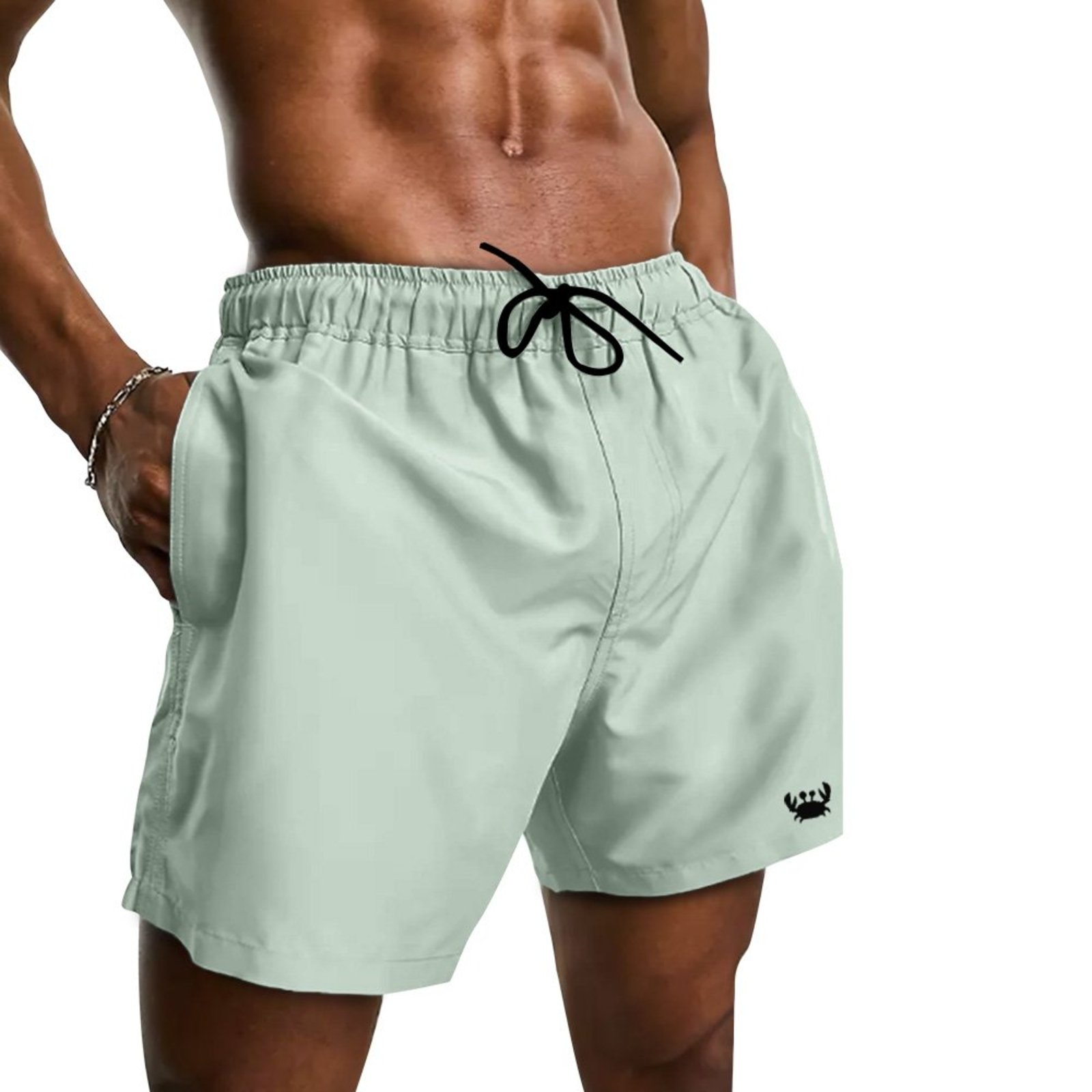 Bermuda Short Chumbo Relaxado Moda Praia Estampado