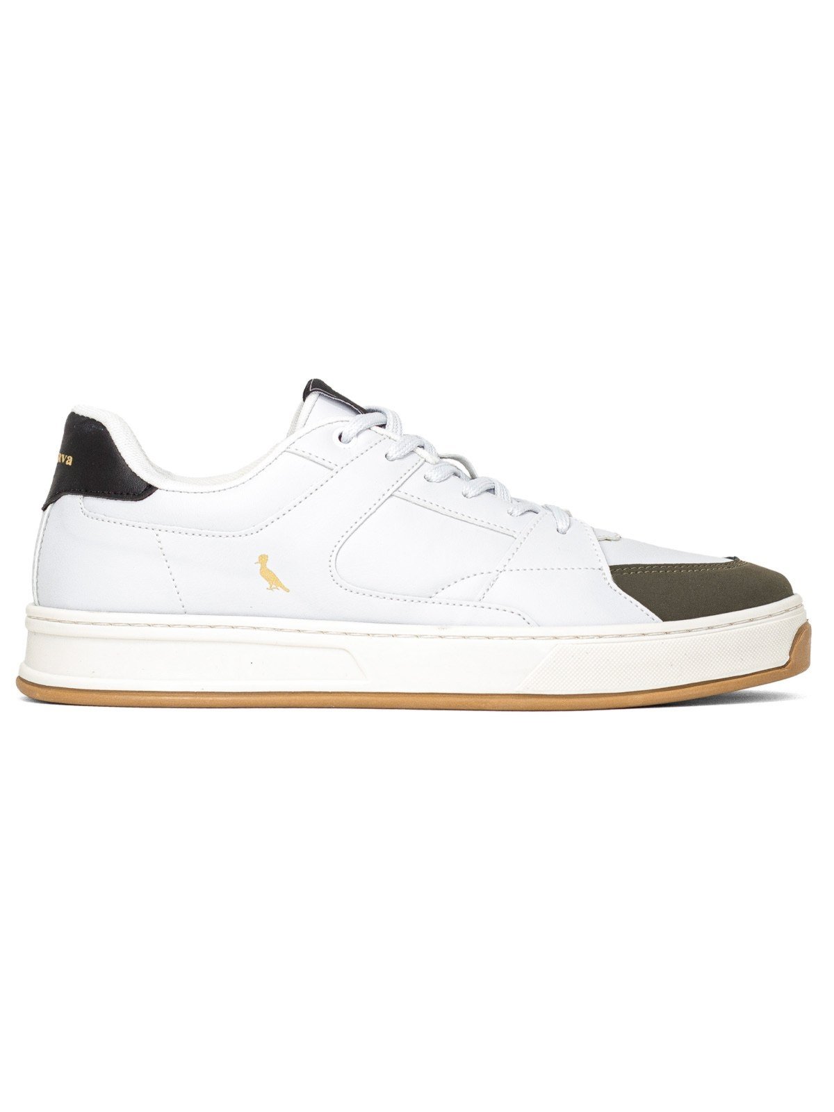 Tênis Masculino Reserva RSV Go Casual Roma Cadarço Confortável Branco Aveia