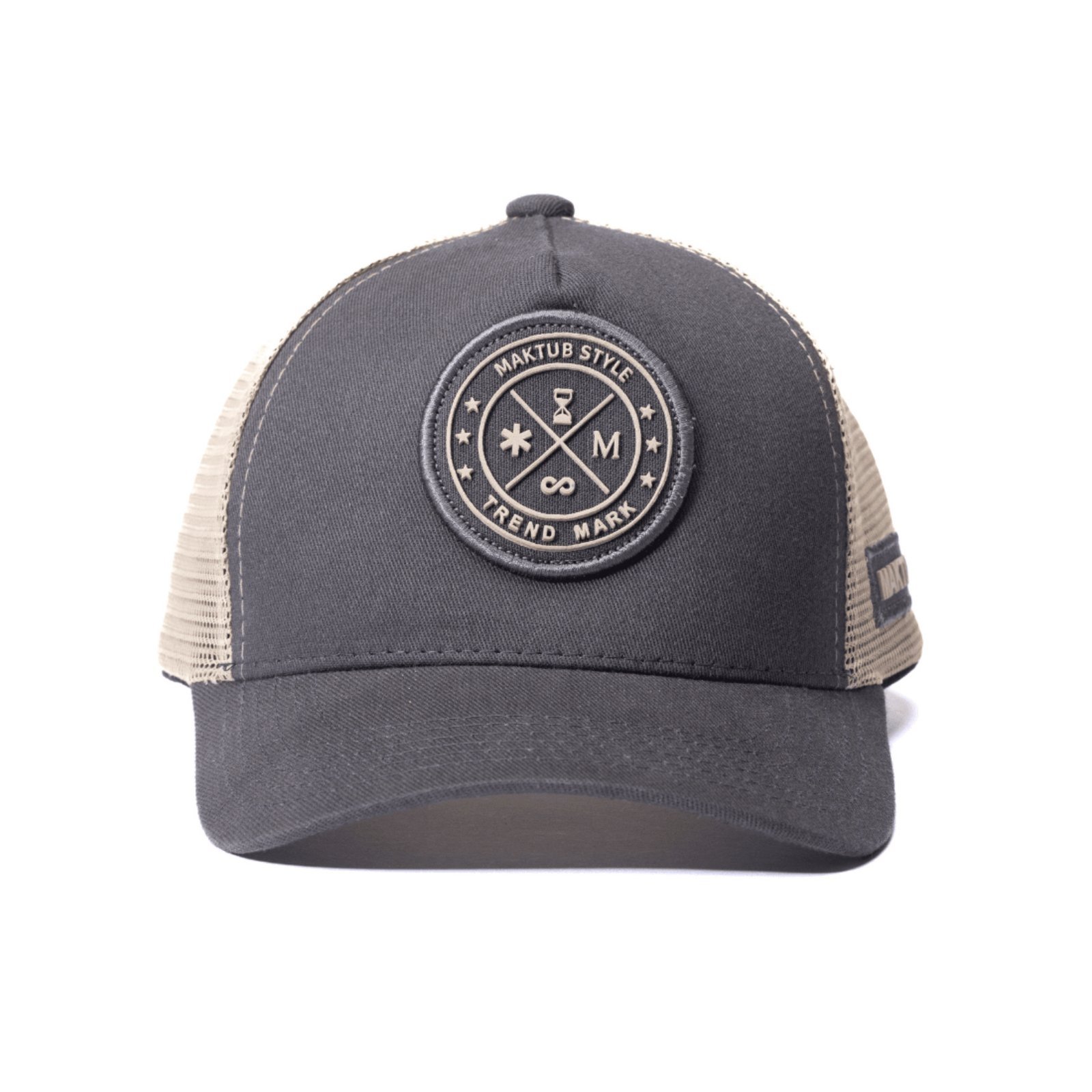 Vista 2 Boné Masculino Trucker Telinha lancamento Maktub - Modelo Fashion 5 Gomos MAKTUB STYLE marrom MAKTUB STYLE marrom