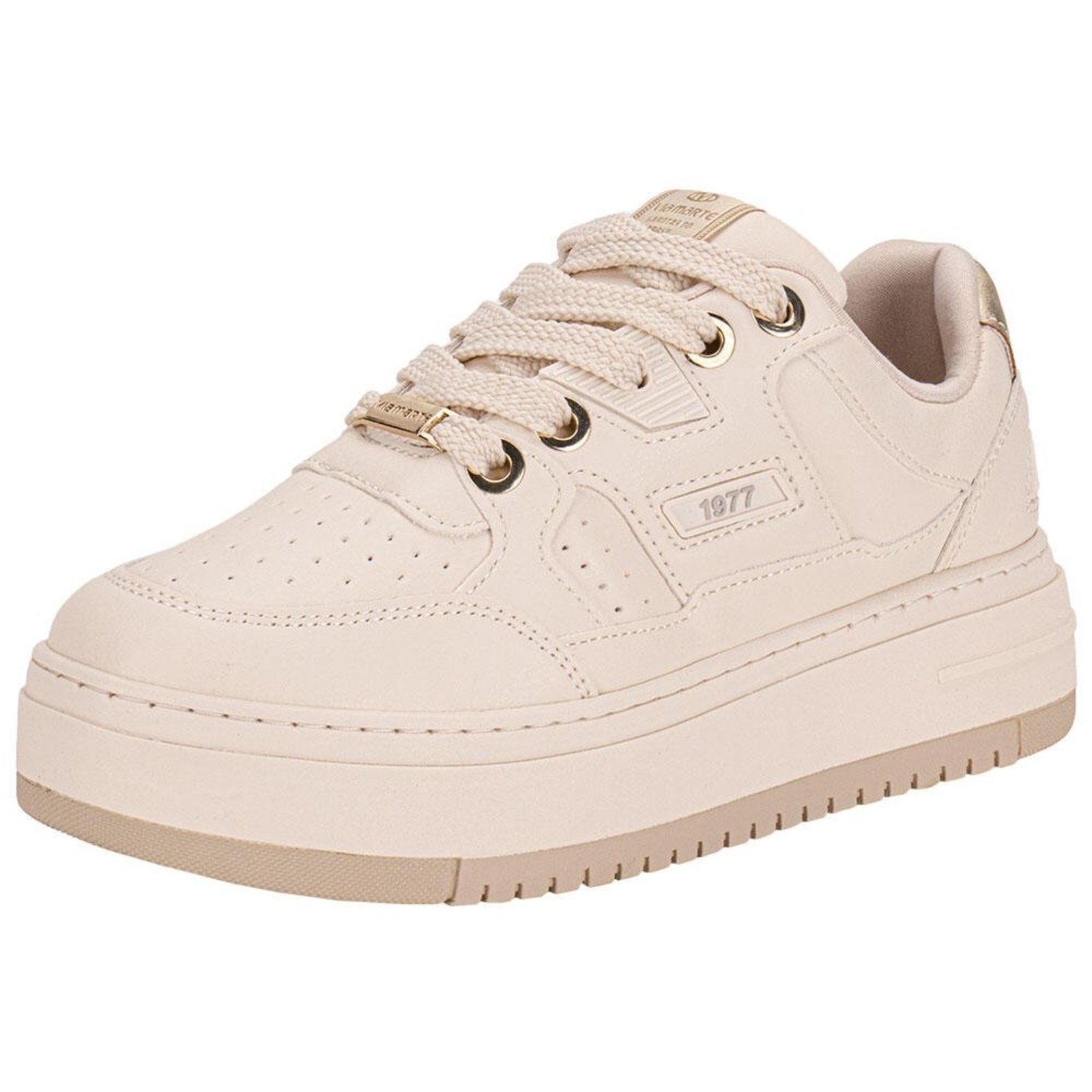 Tênis Feminino Casual Via Marte 306001 A5833306 Bege