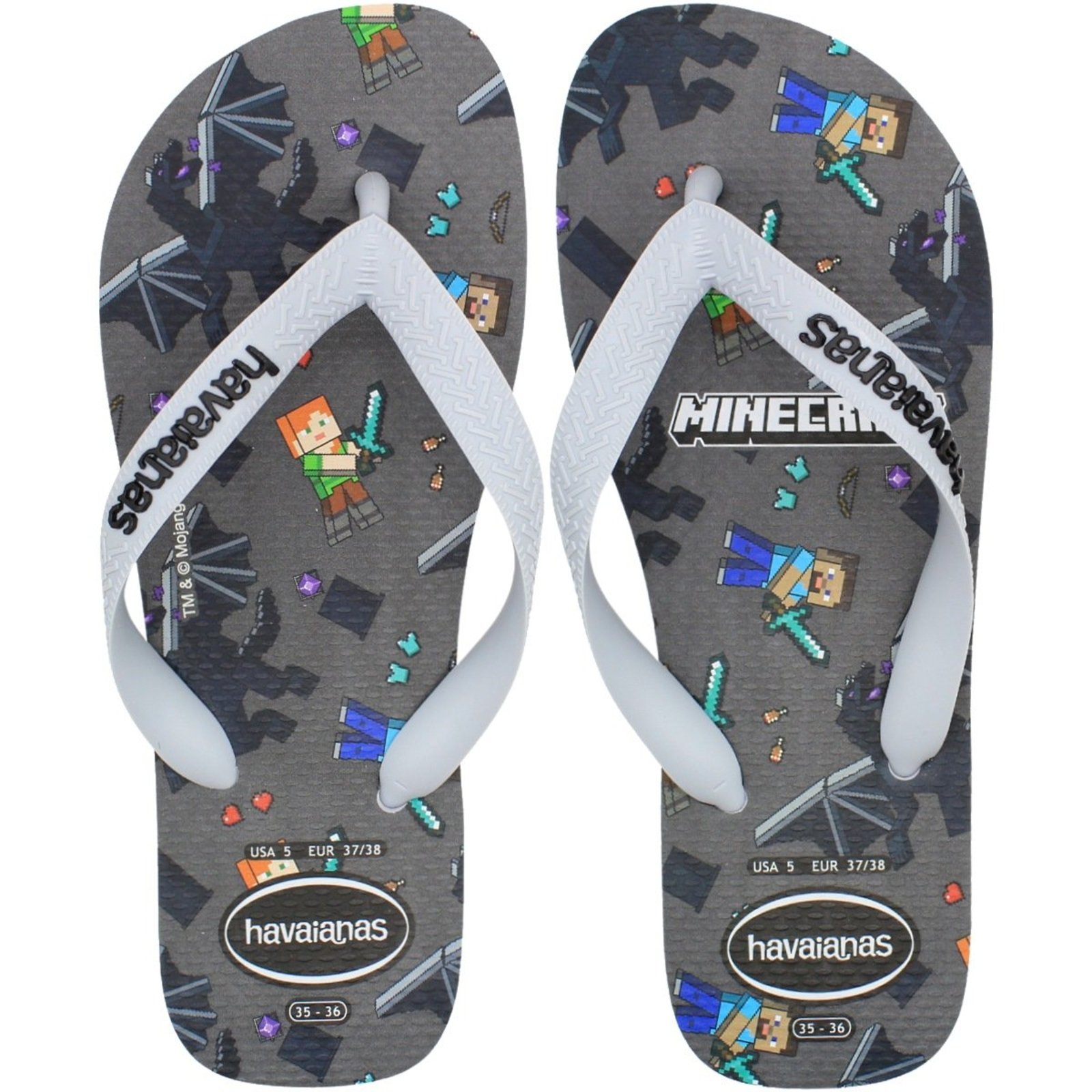 Infantil - Chinelo de Dedo Havaianas Juvenil Minecraft Launcher Menino