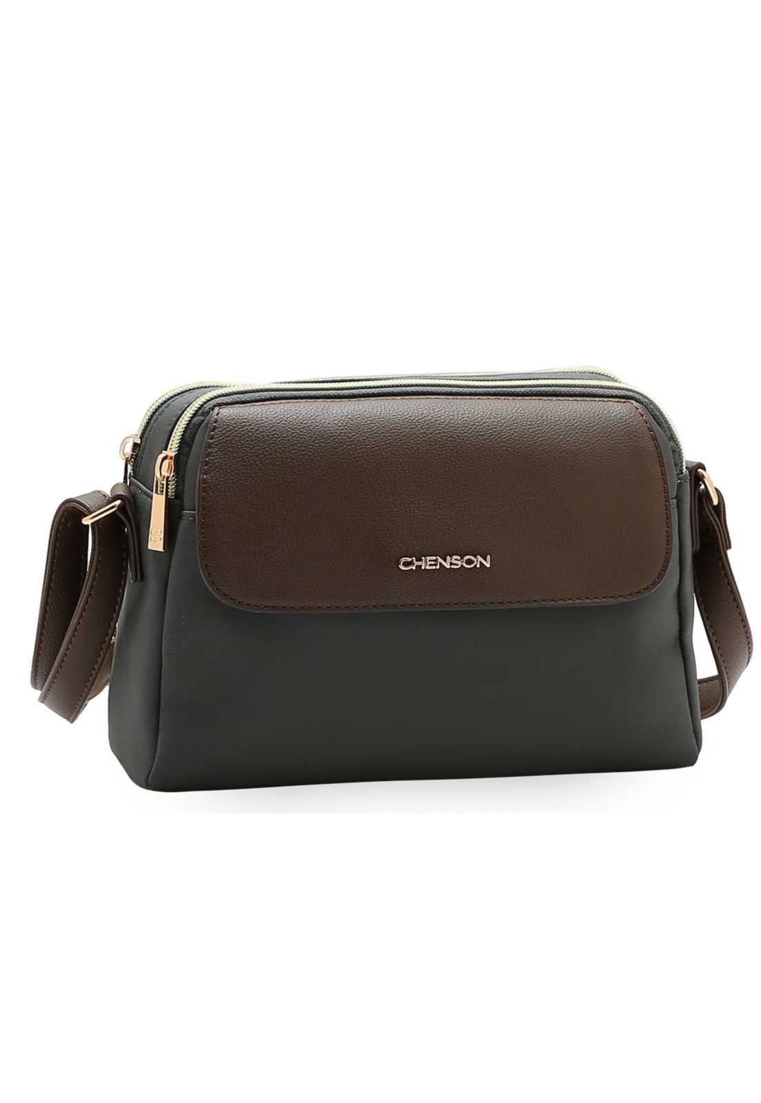Bolsa Feminina Chenson Transversal Microfiber 3185457 Chumbo