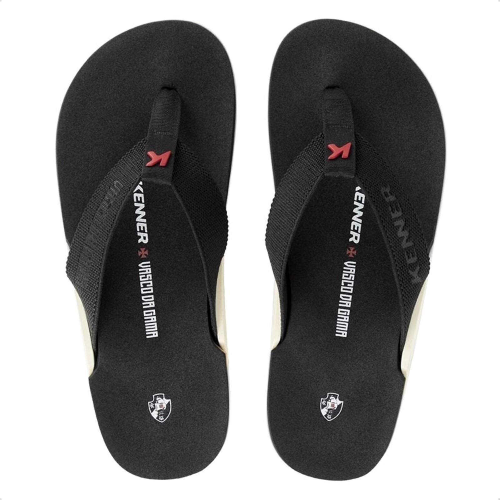 Chinelo Kenner Masculino NK6 Pro Vasco Cruzmaltino Preto