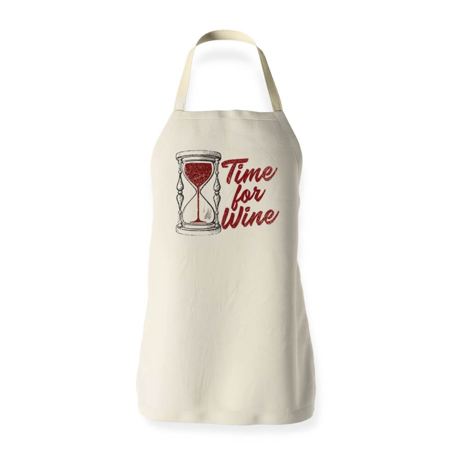Avental Time For Wine - Bege - Casual - Studio Geek