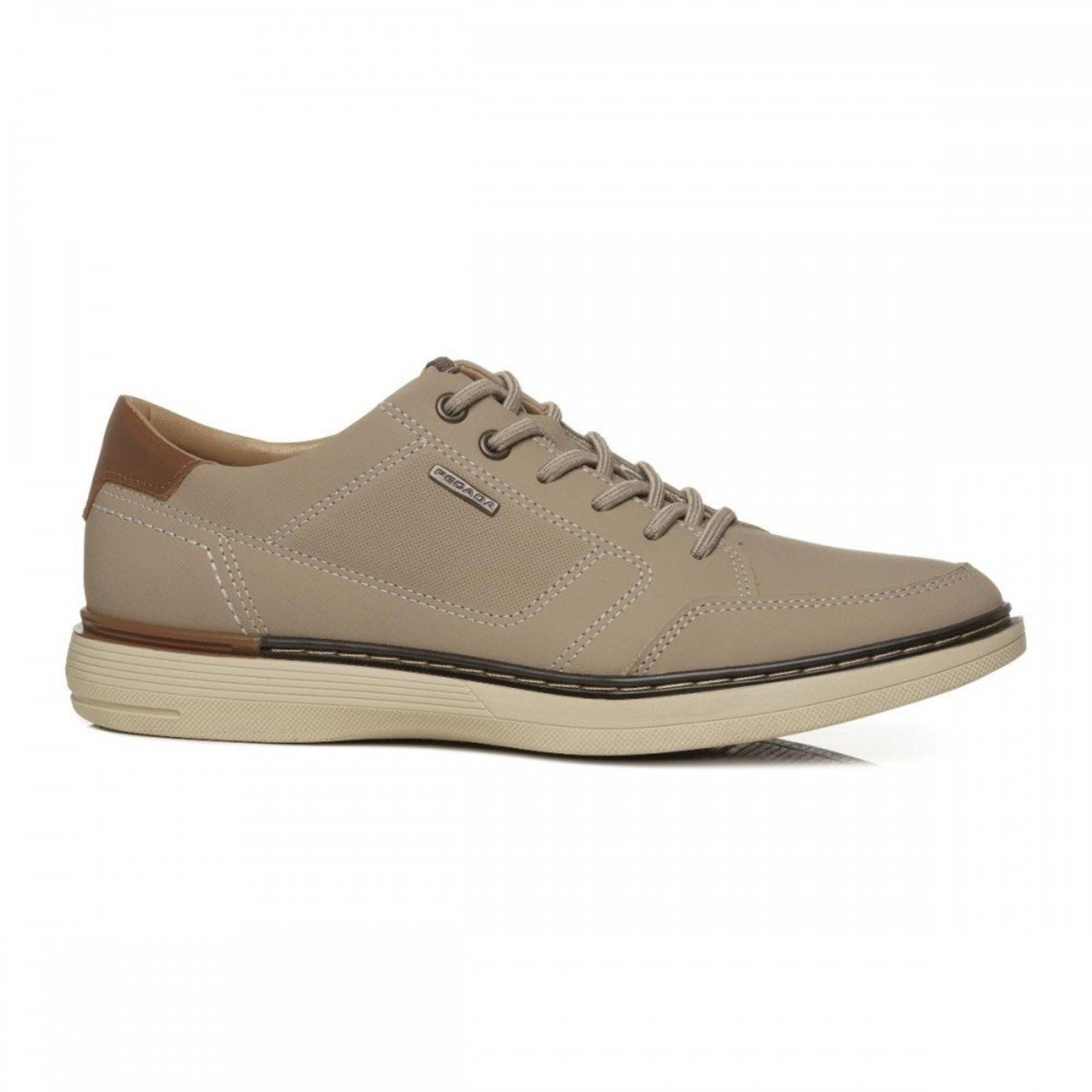 Sapato Pegada 127604-01 Oxford Cadarço Masculino Pegada Bege