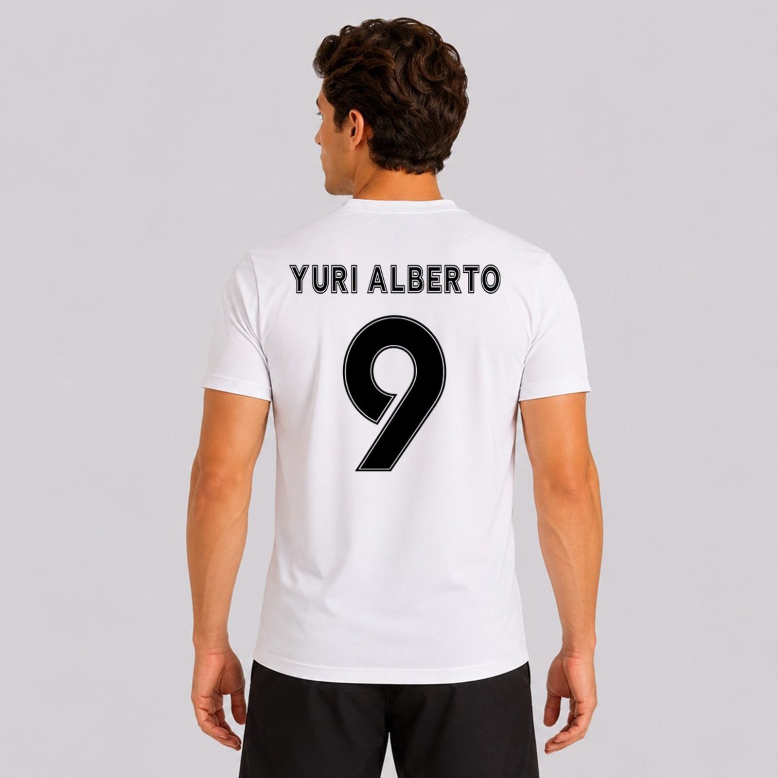 Camisa Corinthians Brasão Dry Branca 9 Yuri Alberto