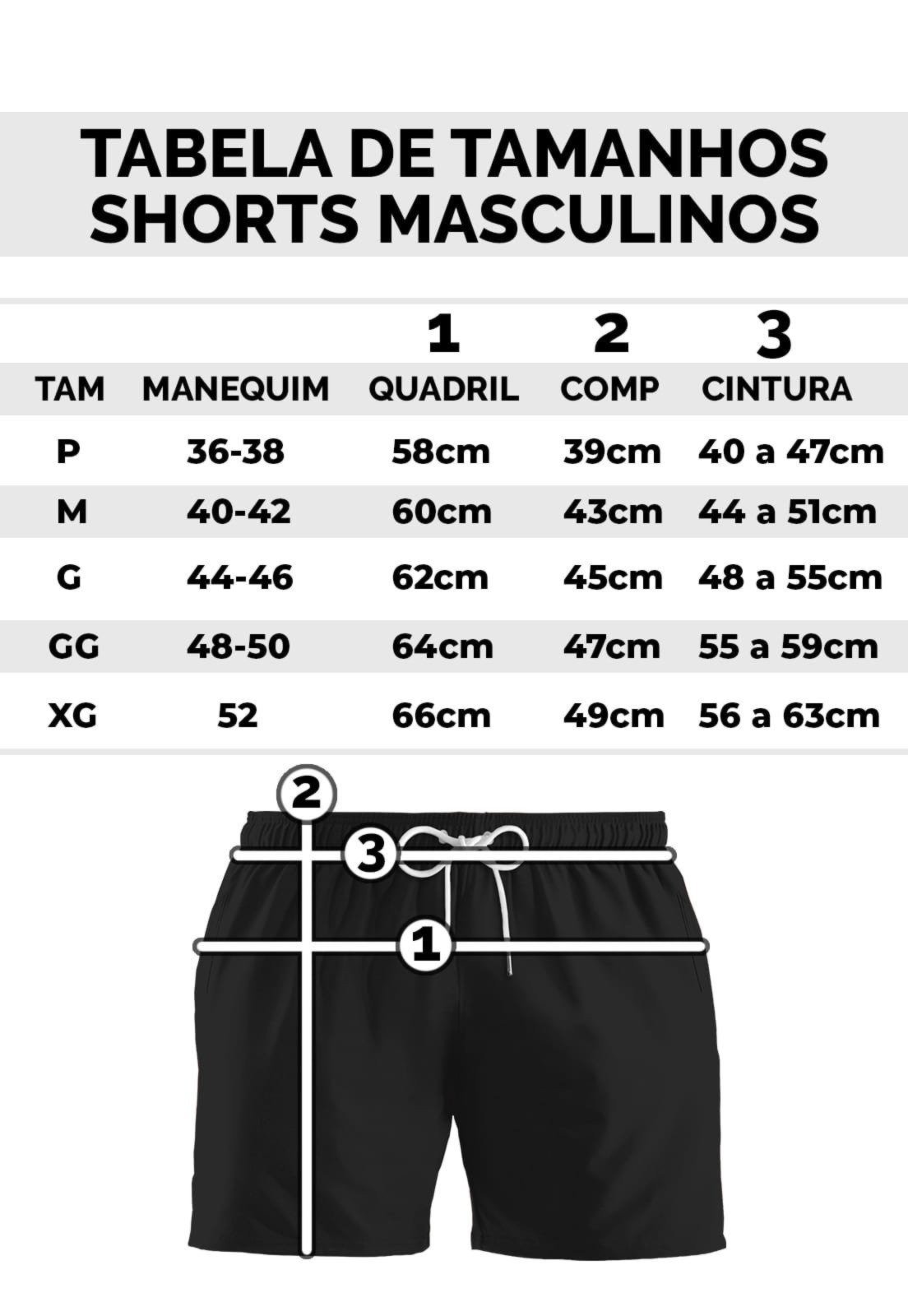 Vista 3 Kit 2 Bermudas Academia Masculinos Listrado Dulk estampado Dulk estampado