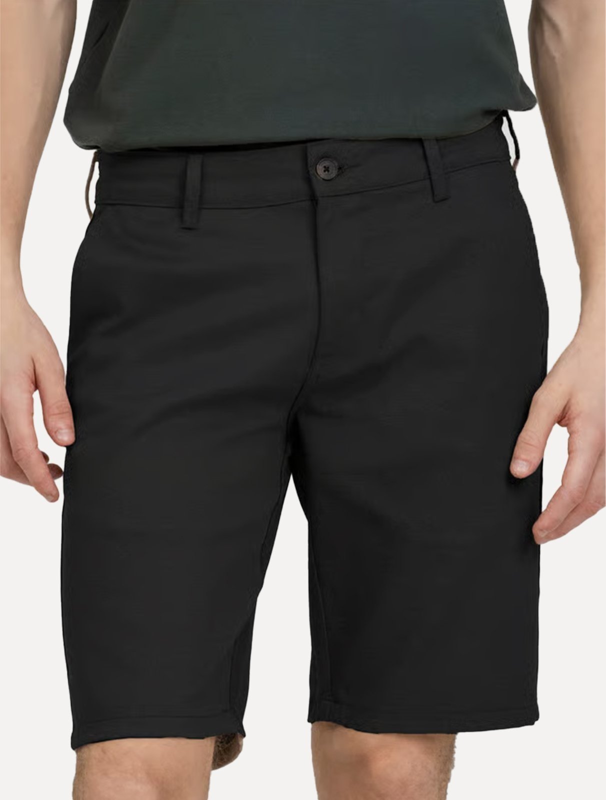 Bermuda King & Joe Masculina Slim Flex Cetim Preta