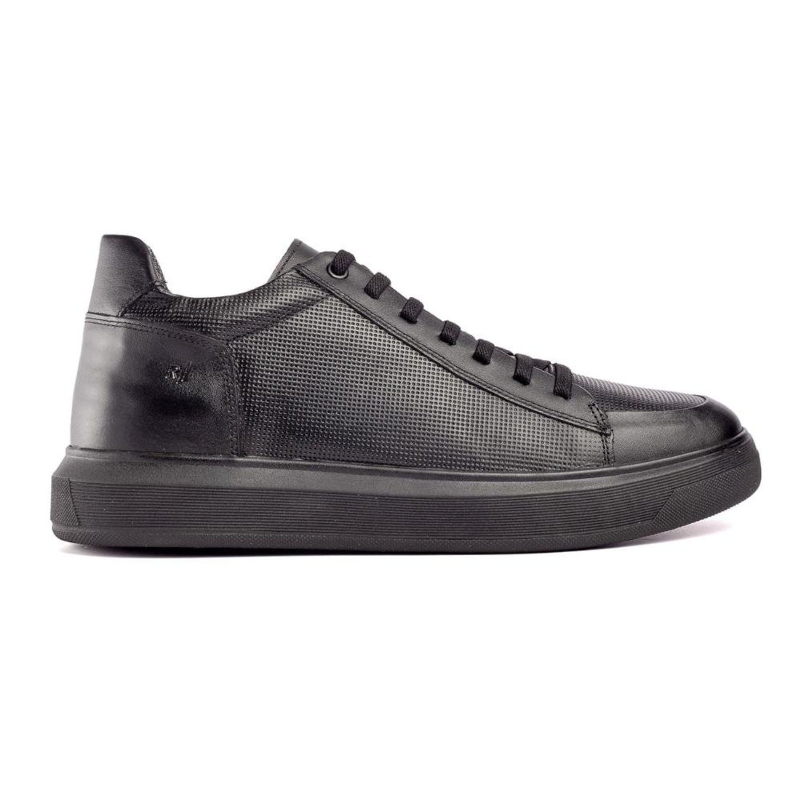 Sapatênis Toronto Alth Couro Rafarillo Aumenta Altura 7cm Preto