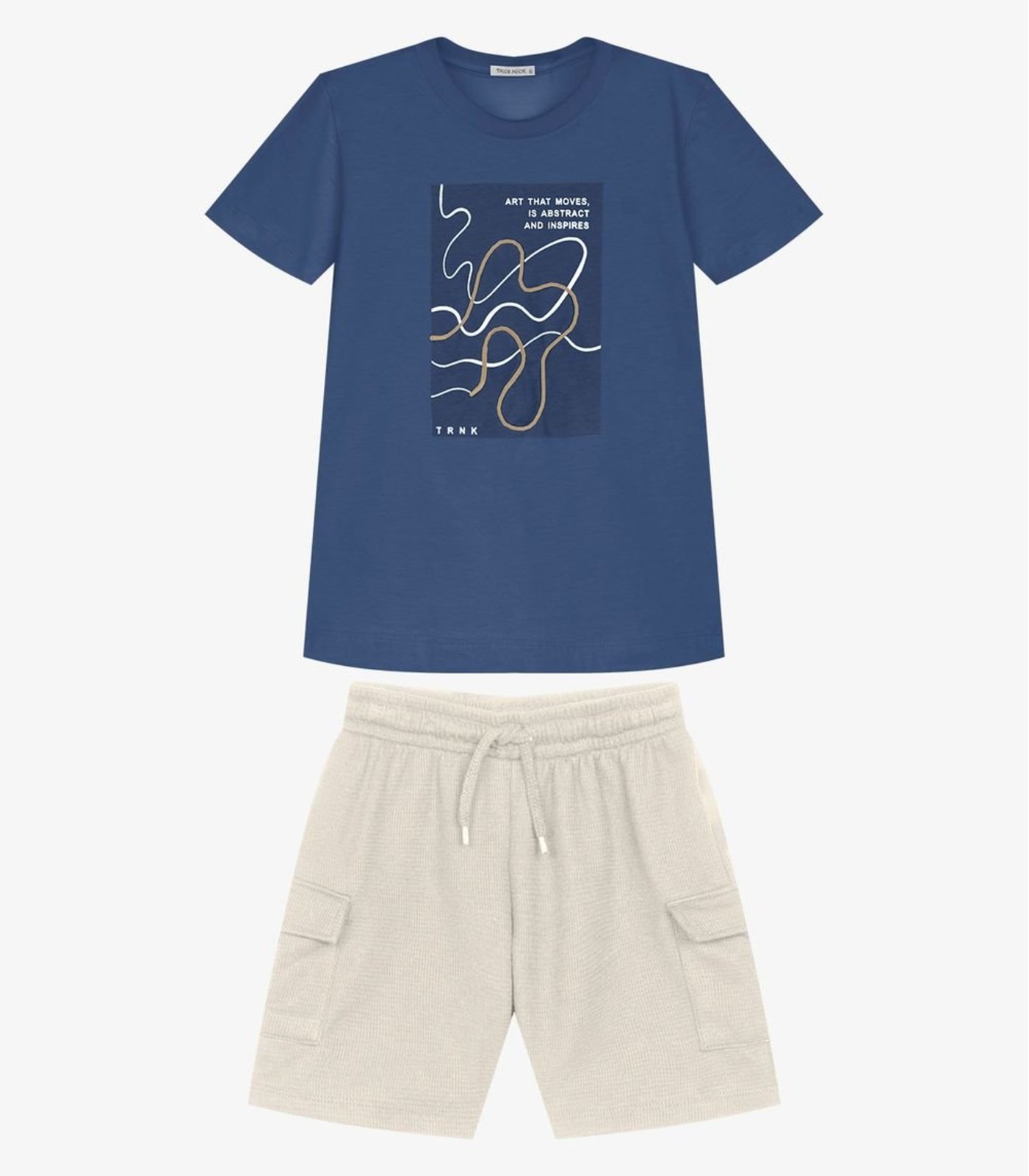 Infantil - Conjunto Camiseta Com Bermuda Trick Nick Azul