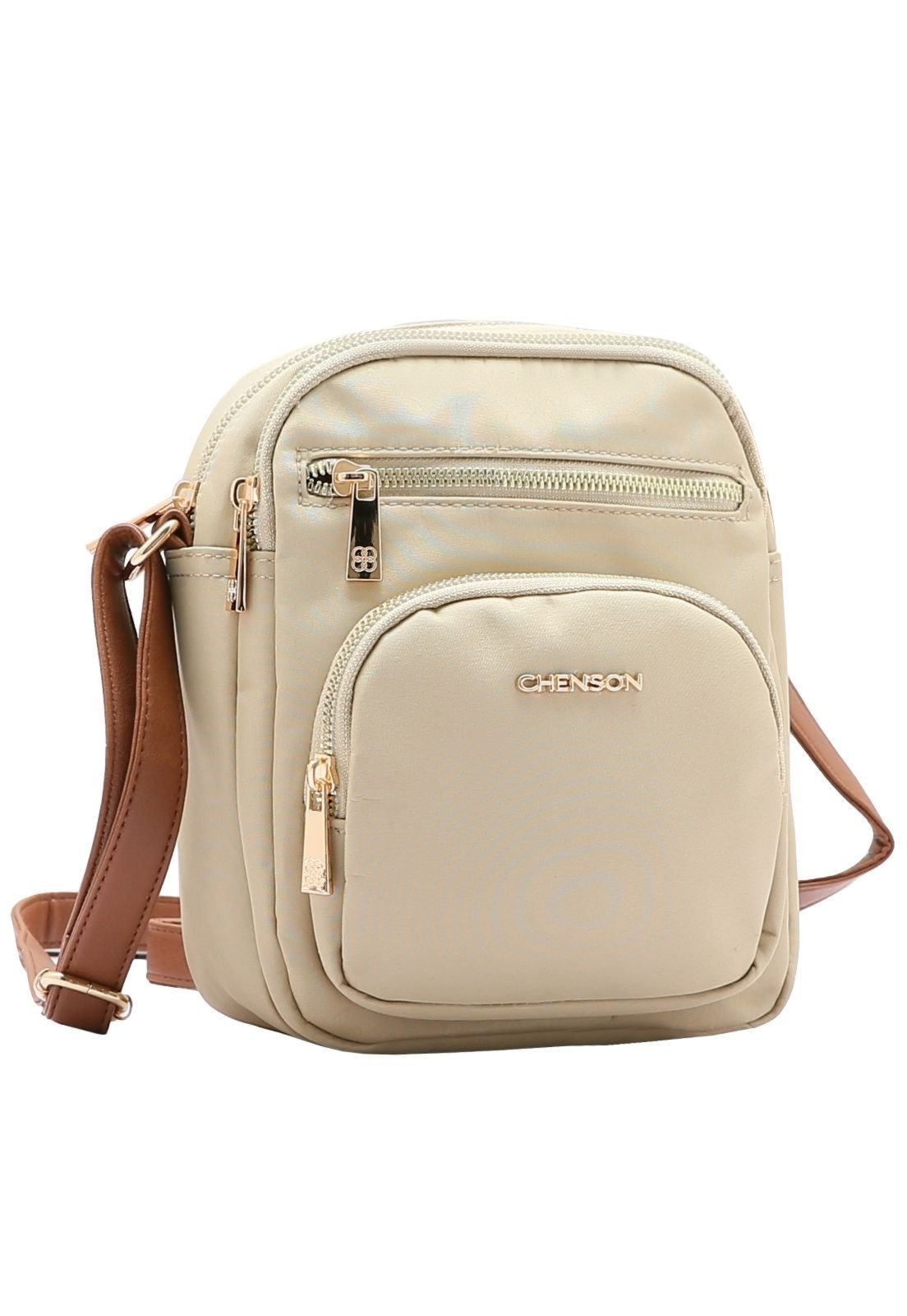 Bolsa Feminina Chenson Microfiber Bege 3184588