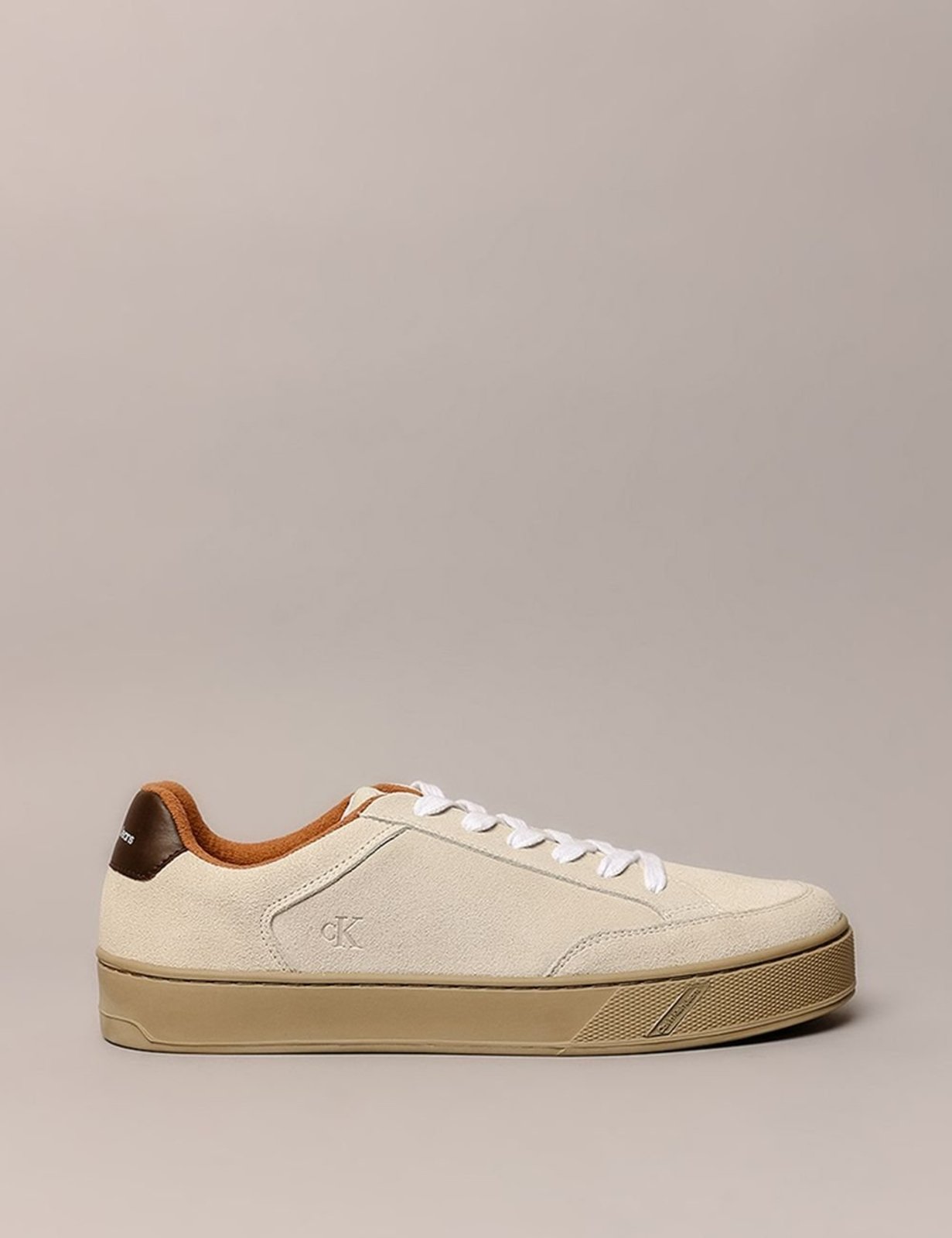 Tênis Calvin Klein Jeans Palito Side Small Ck - Off White Calvin Klein Jeans