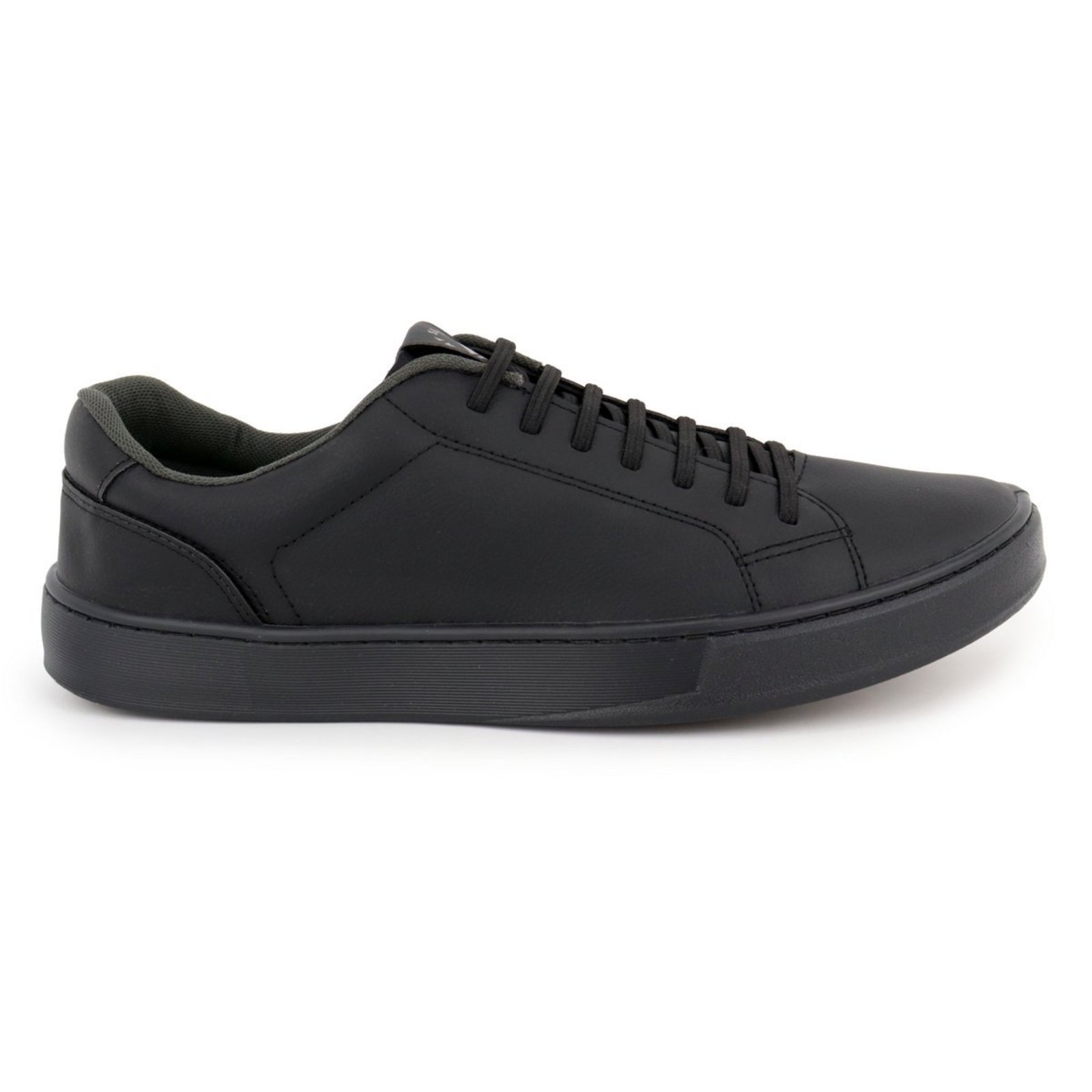 Sapatênis Masculino Calce Facil Cadarço Elastico Casual Black