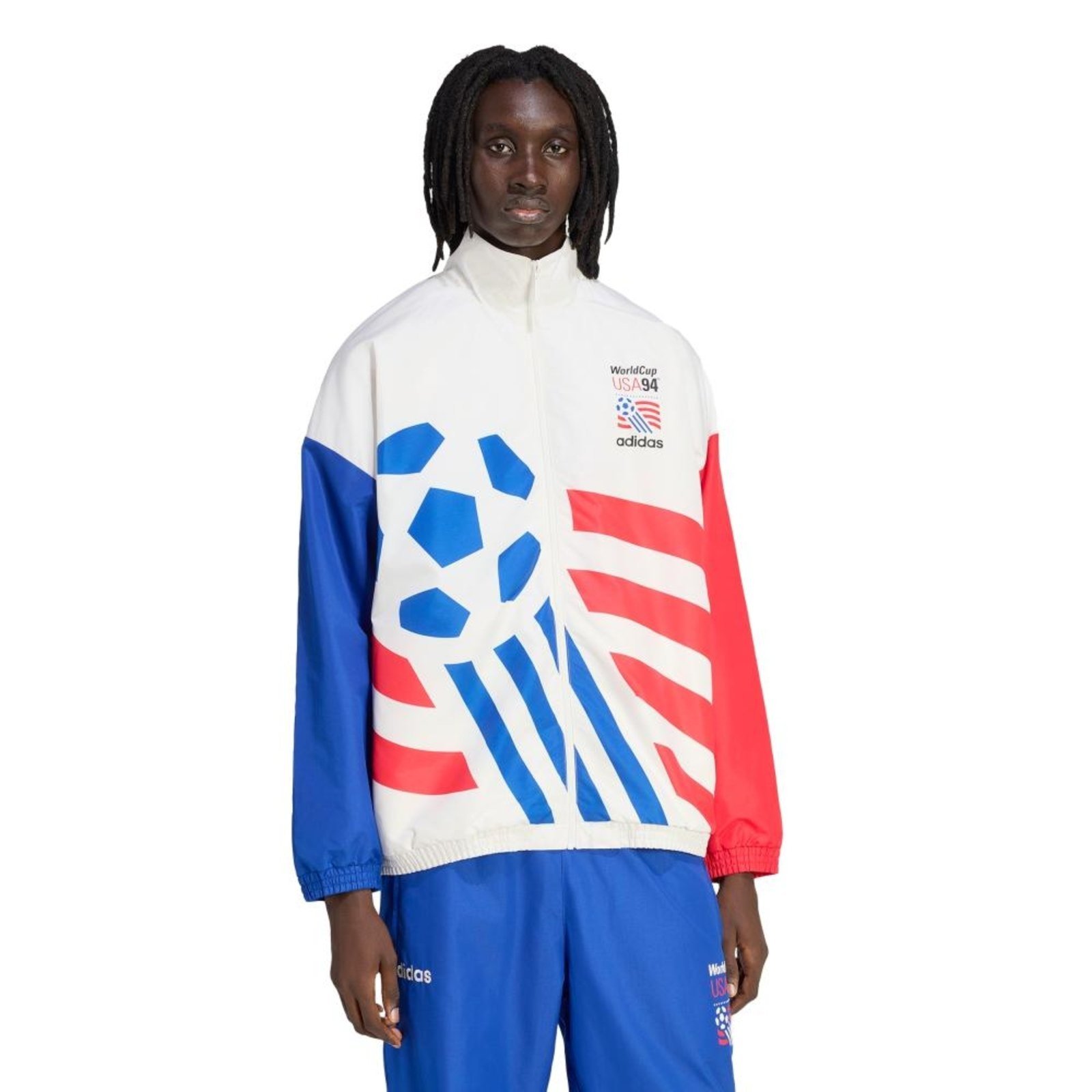 Jaqueta de malha estampada adidas Performance Branco