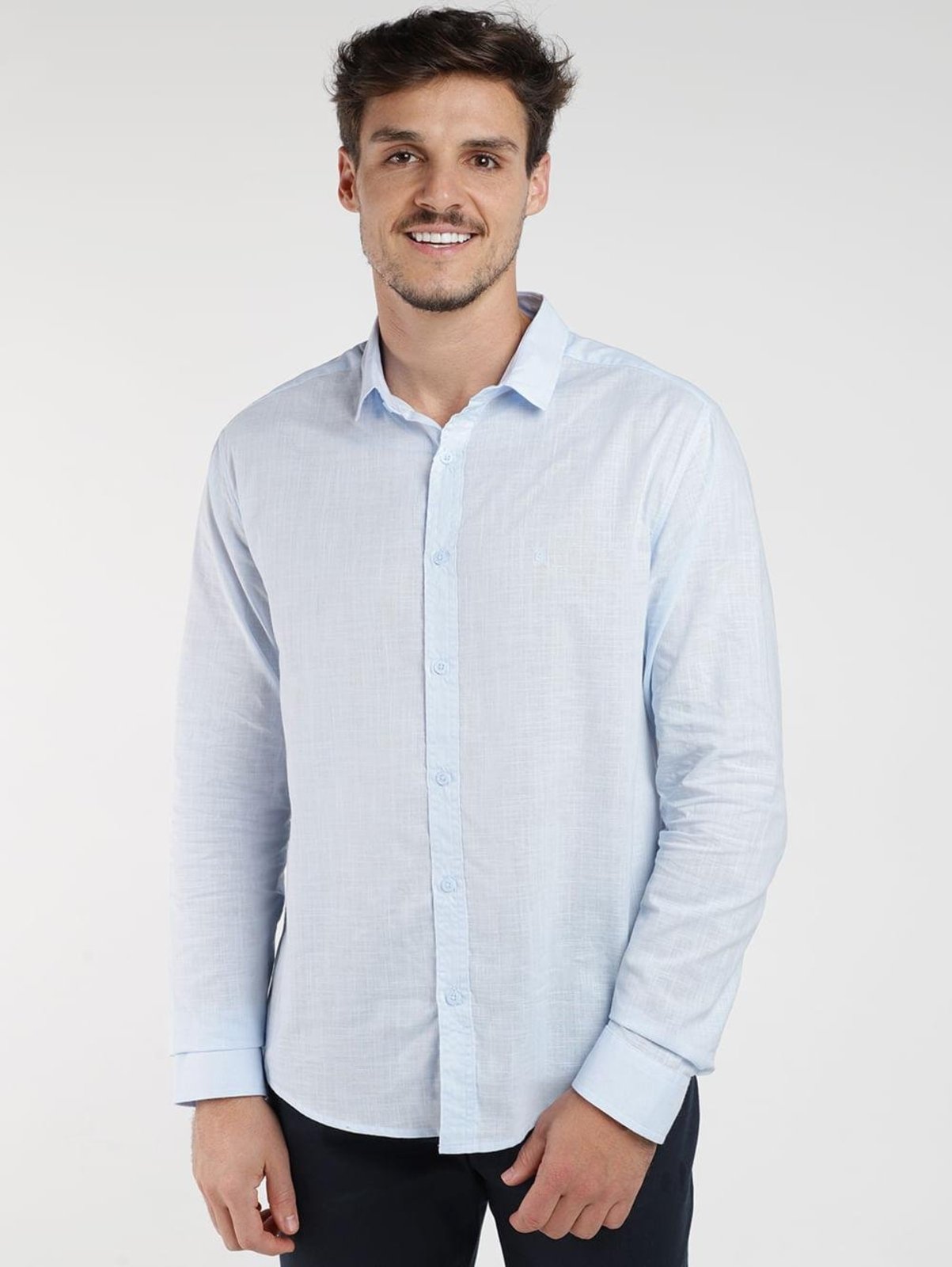 Camisa Comfort Verano Flame Eletrón Masculina AZUL CLARO