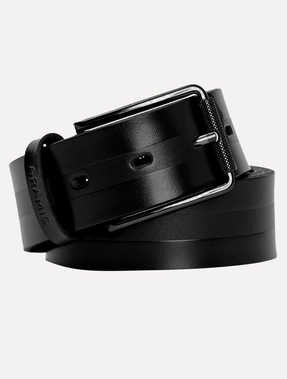 Cinto Aramis Masculino Basico Pinstripe Preto