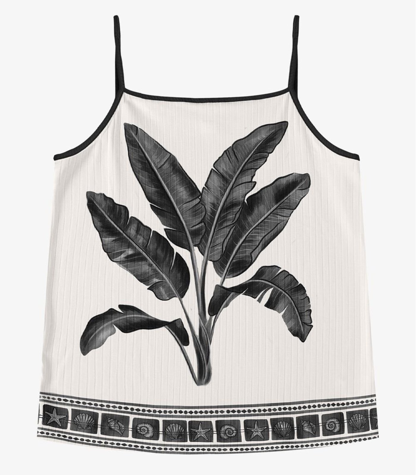 Blusa de Alça Feminina Ribana Viscose Rovitex Preto