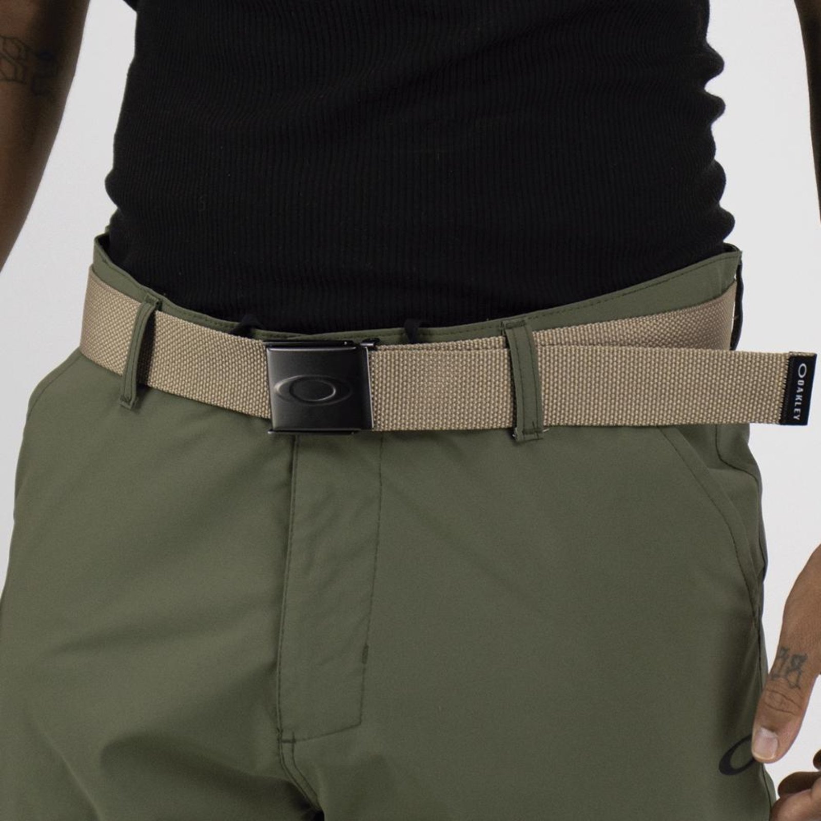 Cinto Oakley Ellipse Web Belt Bege