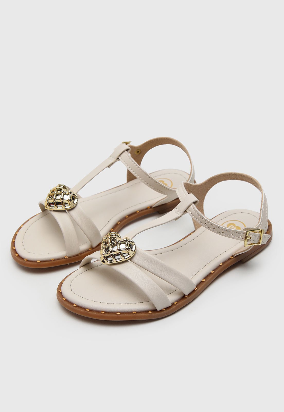 Infantil - Sandália Molekinha Tiras Fivela Off White