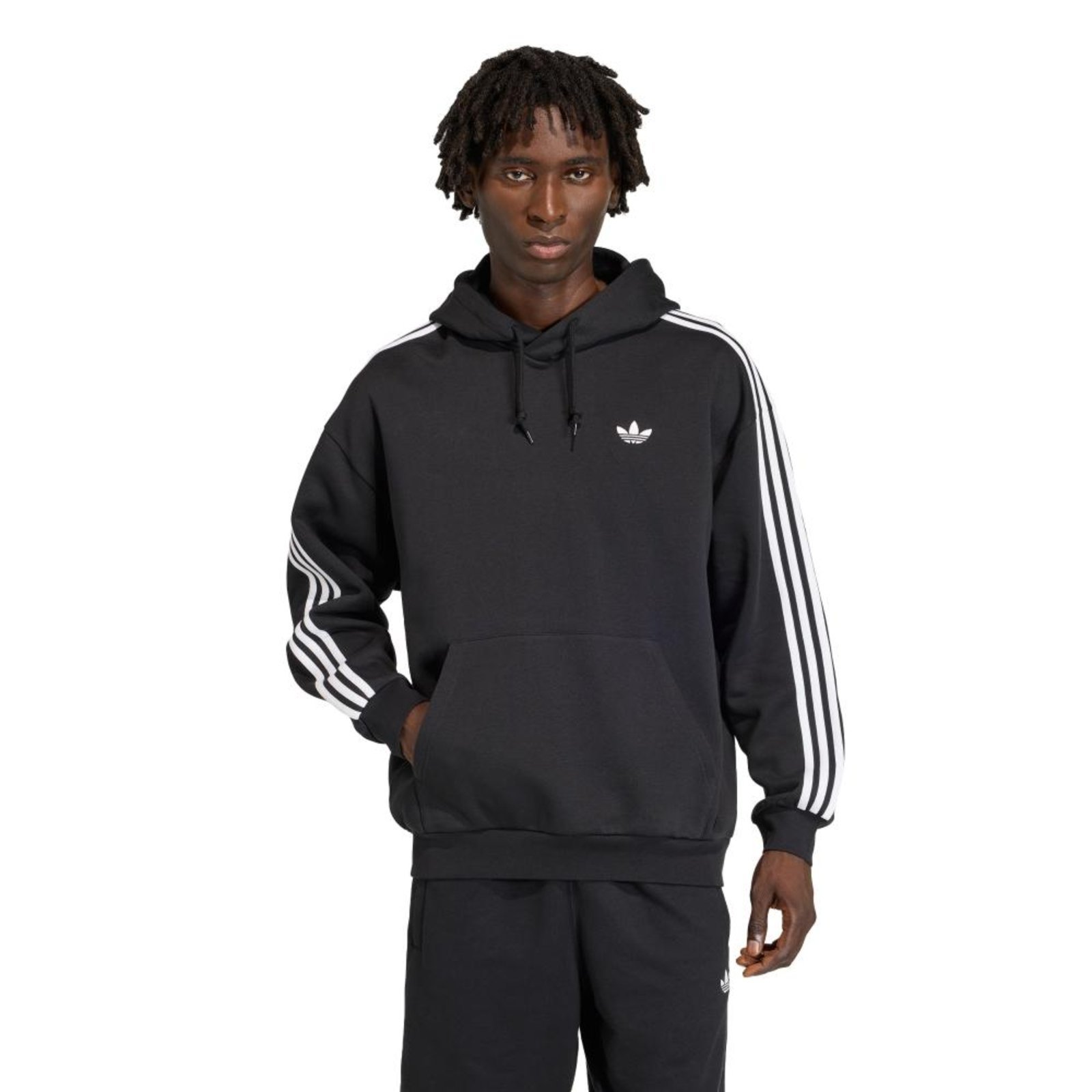 BLUSA CAPUZ ADICOLOR CLASSICS TRÊS LISTRAS adidas Originals Preto