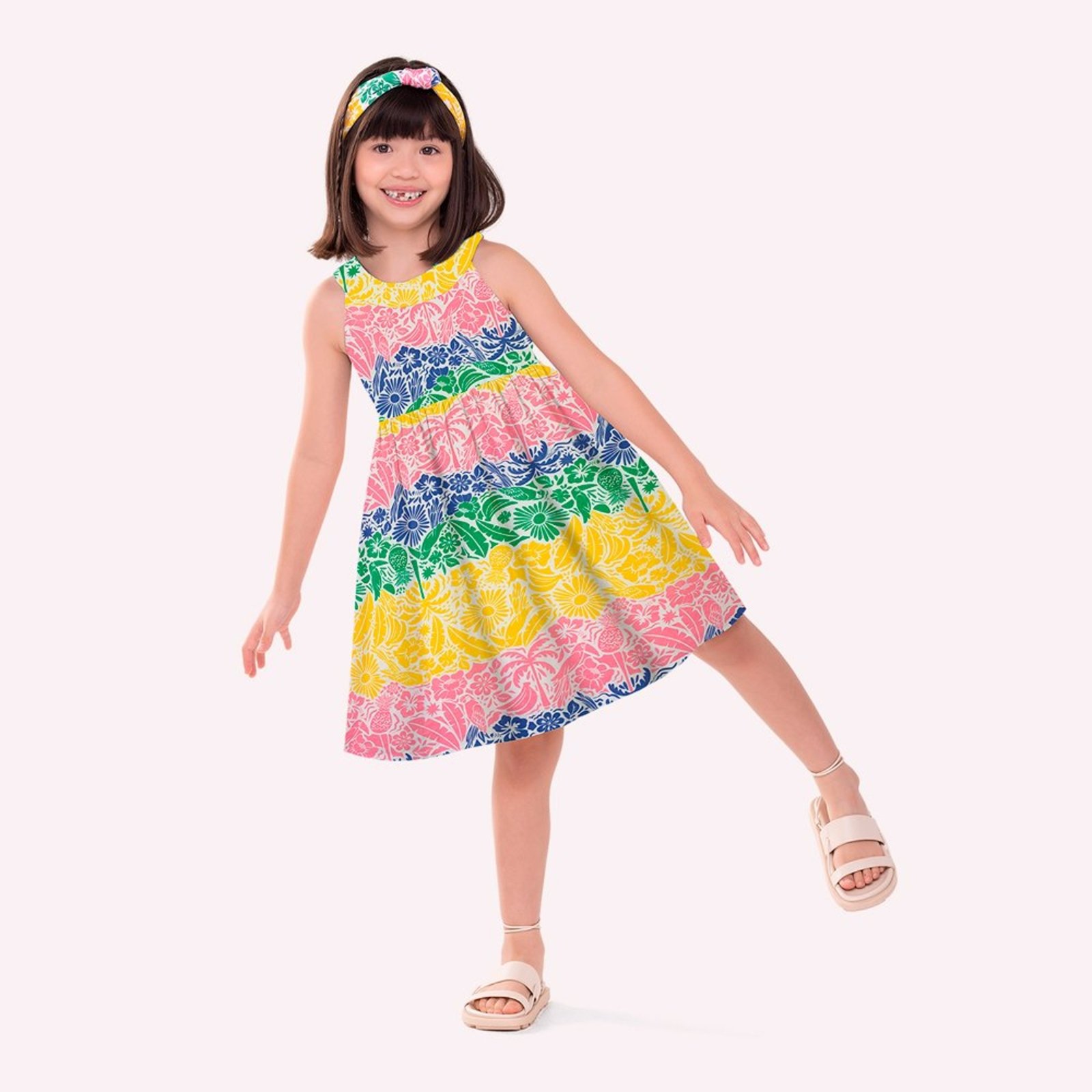 Infantil - Vestido Menina em Cotton Nanai